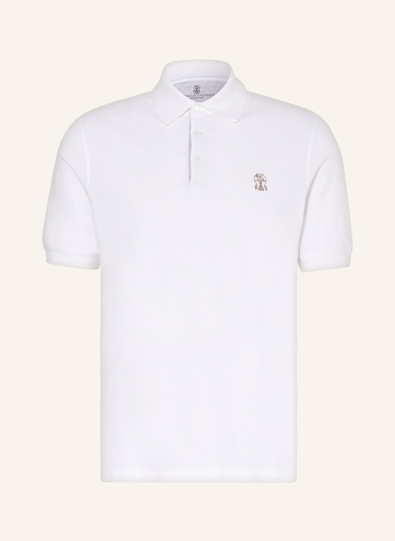 BRUNELLO CUCINELLI Piqué polo shirt, Color: WHITE (Image 1)