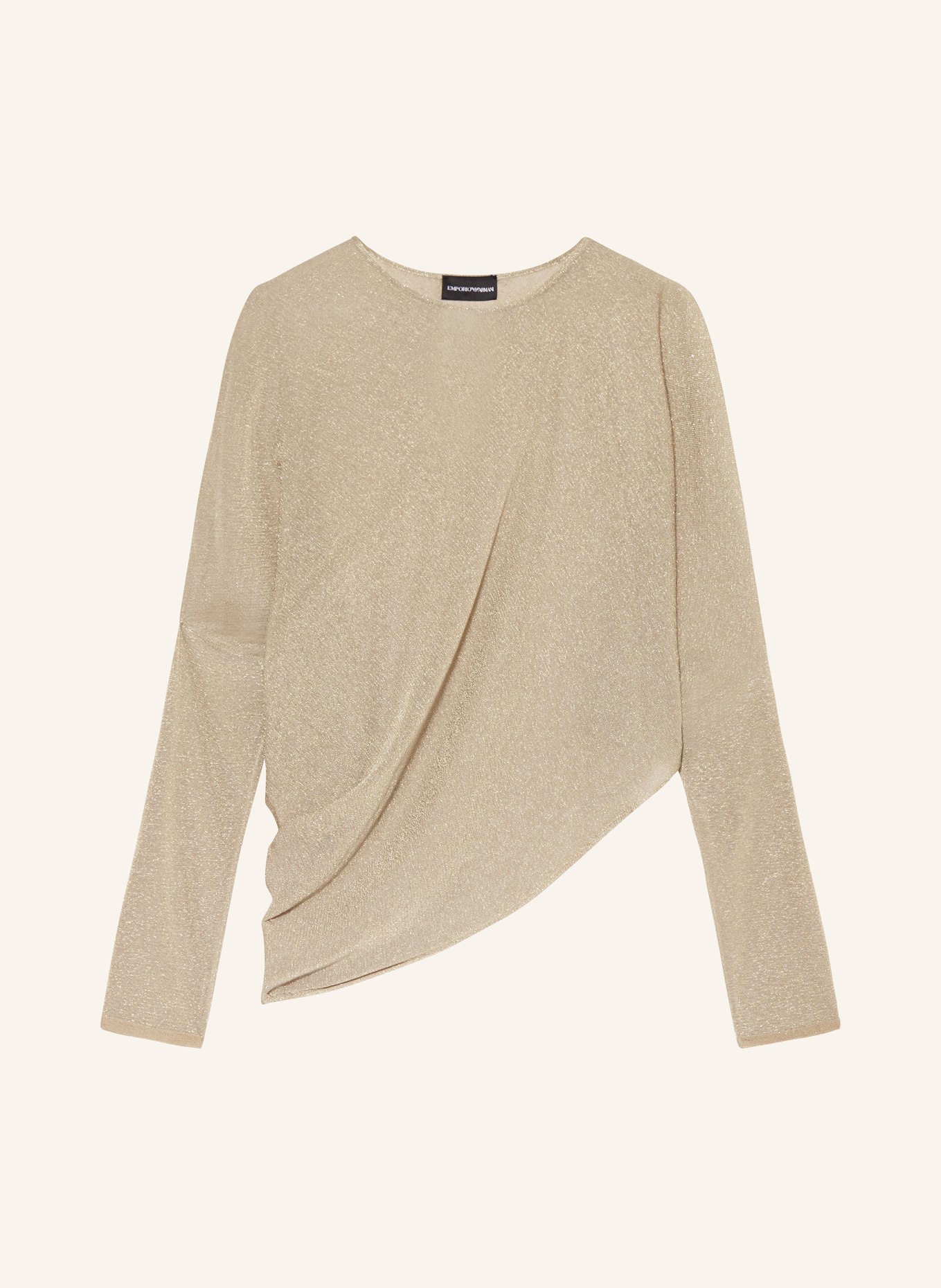 EMPORIO ARMANI Sweater with glitter thread, Color: GOLD (Image 1)