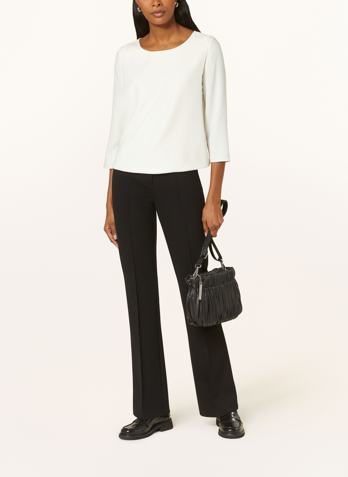 EMPORIO ARMANI Shirt blouse with 3/4 sleeves, Color: ECRU (Image 2)