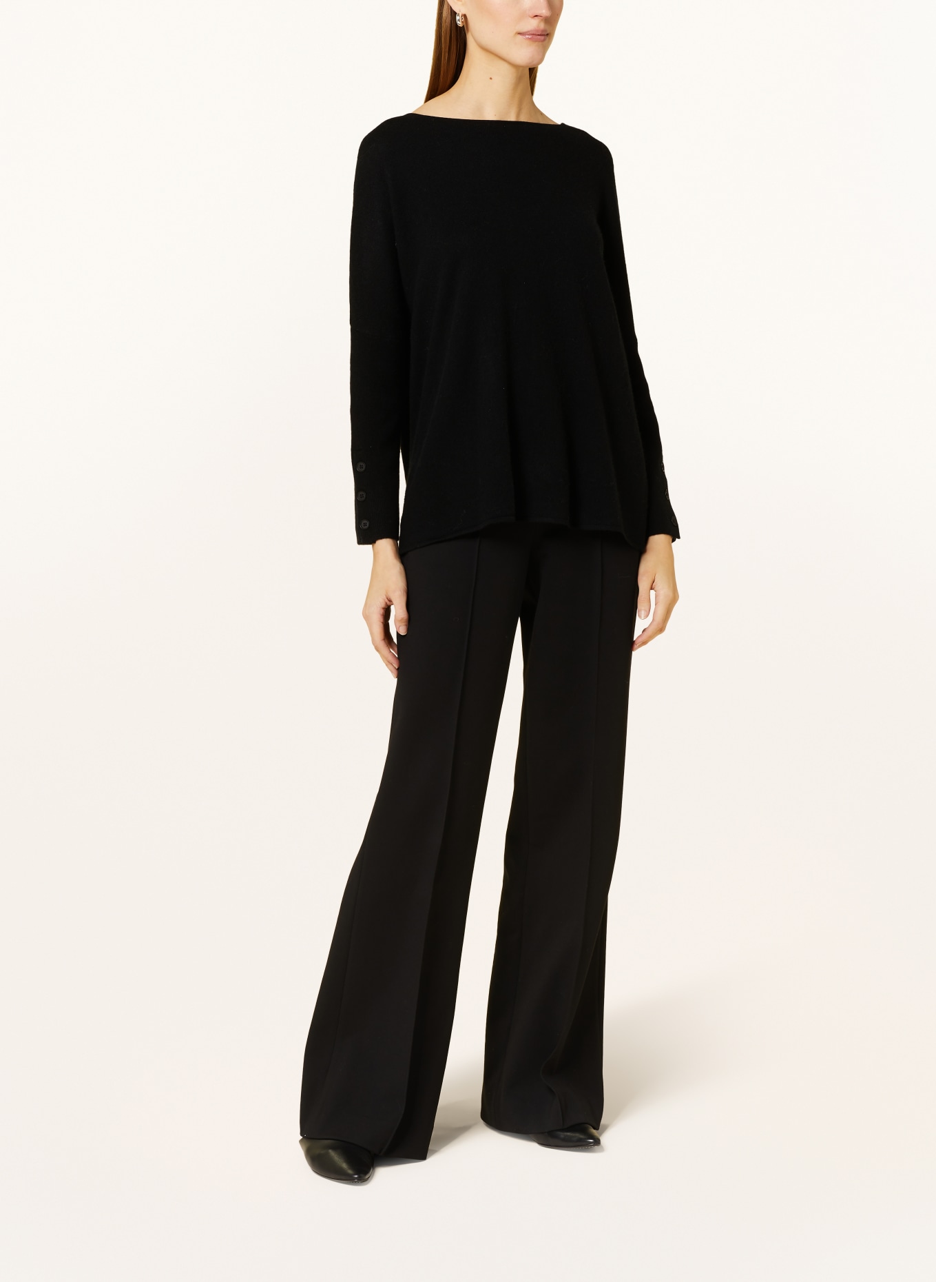 HERZEN'S ANGELEGENHEIT Sweater with cashmere, Color: BLACK (Image 2)