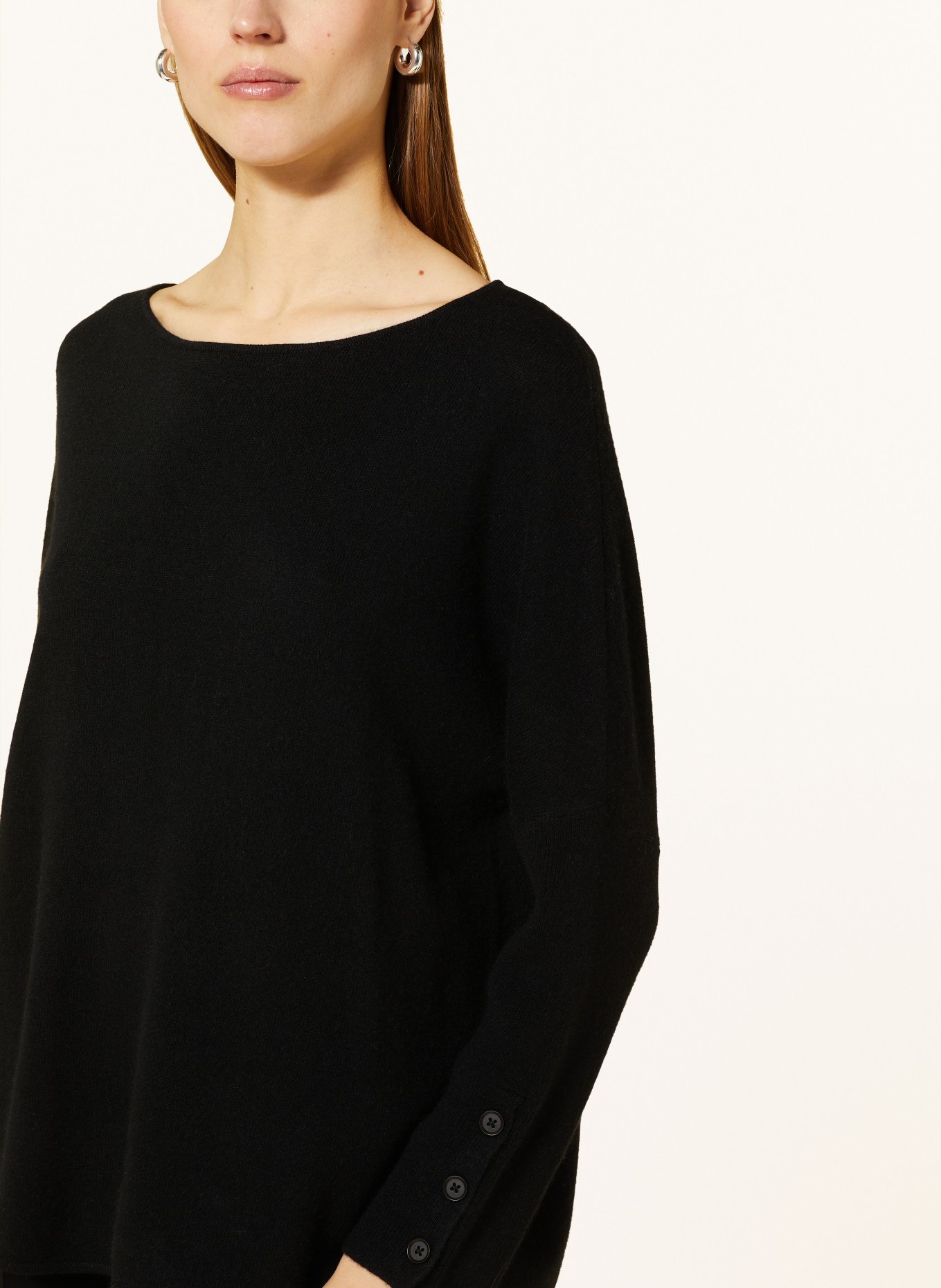 HERZEN'S ANGELEGENHEIT Sweater with cashmere, Color: BLACK (Image 4)