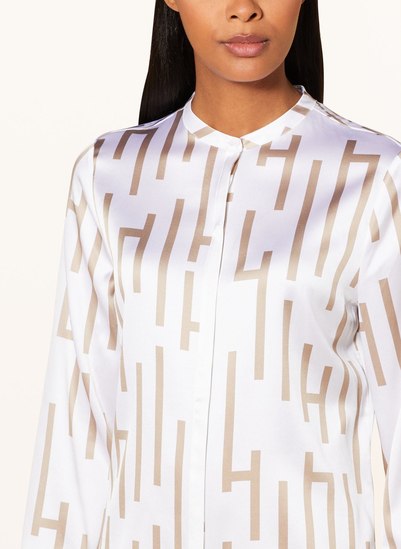 HERZEN'S ANGELEGENHEIT Silk blouse, Color: WHITE/ BEIGE (Image 4)