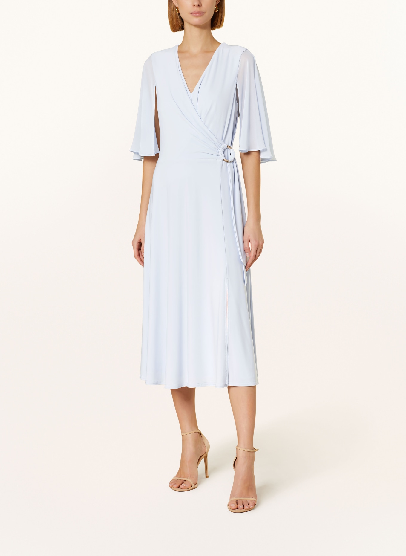 Joseph Ribkoff SIGNATURE Jersey dress in wrap look, Color: LIGHT BLUE (Image 2)