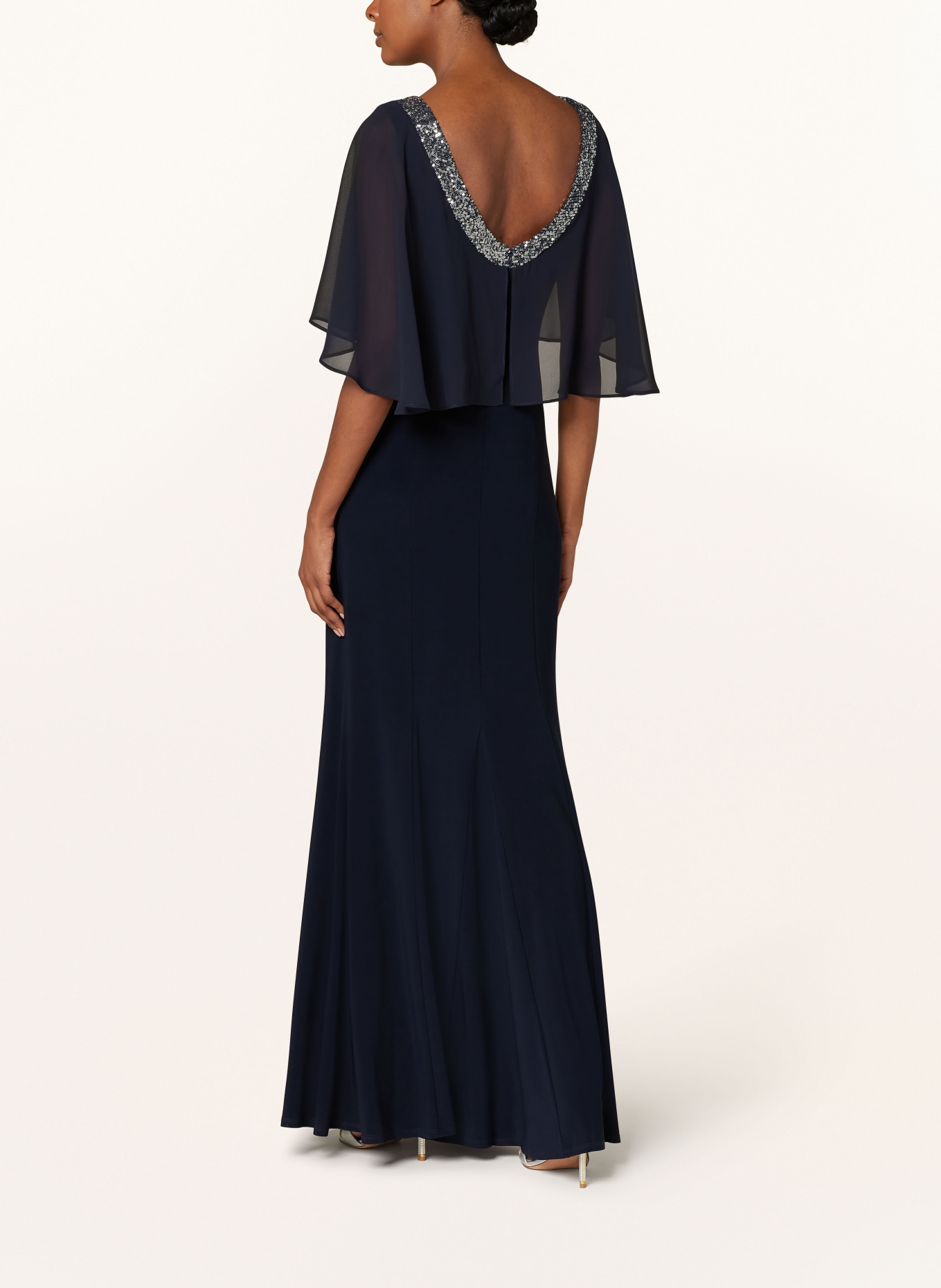 Joseph Ribkoff SIGNATURE Jersey dress with sequins, Color: DARK BLUE (Image 3)
