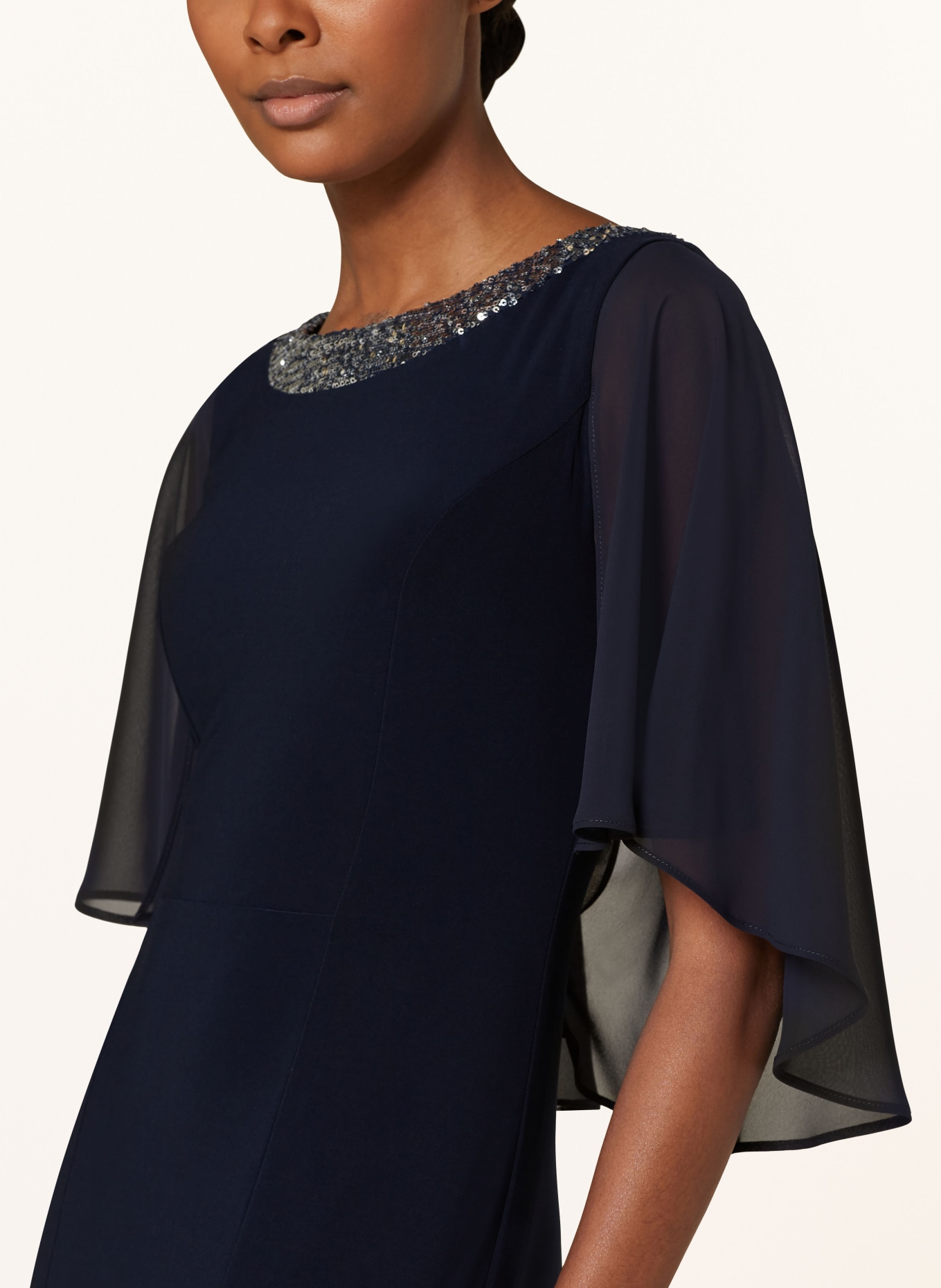 Joseph Ribkoff SIGNATURE Jersey dress with sequins, Color: DARK BLUE (Image 4)