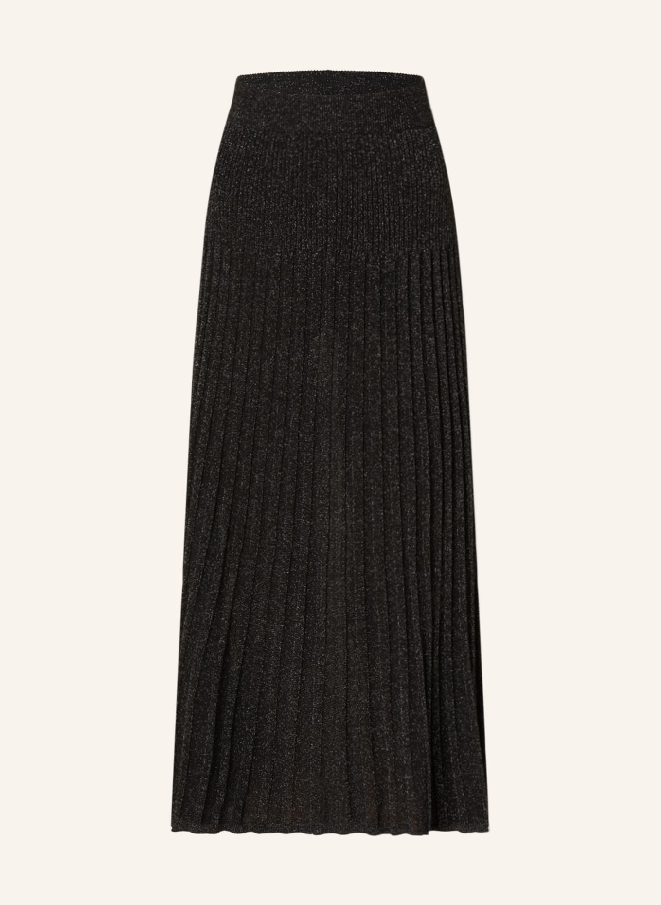 JOSEPH Knit skirt with glitter thread, Color: BLACK/ SILVER (Image 1)