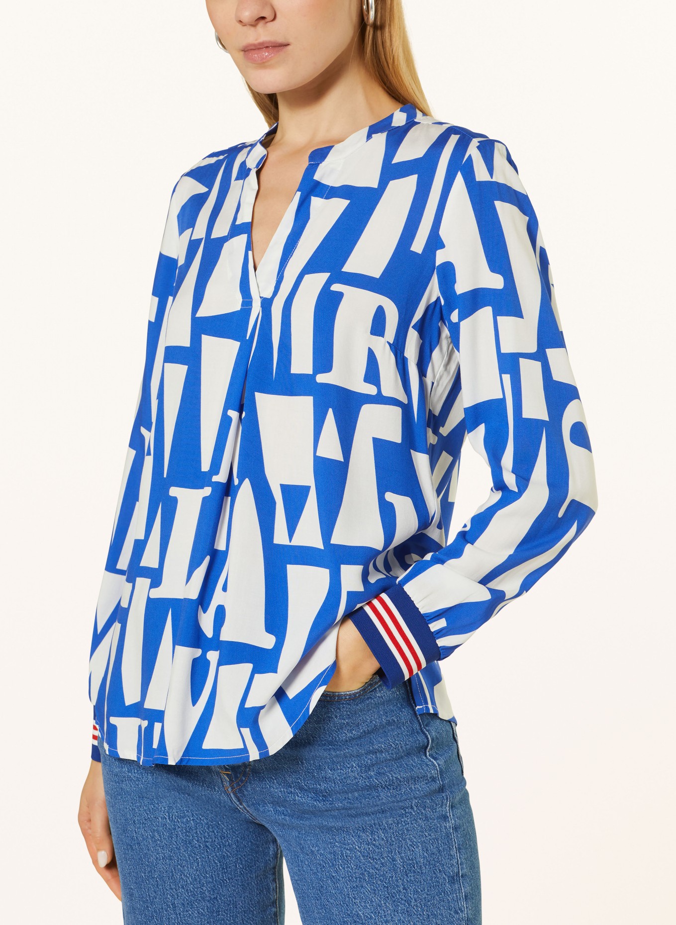 Emily VAN DEN BERGH Shirt blouse, Color: BLUE/ WHITE (Image 4)