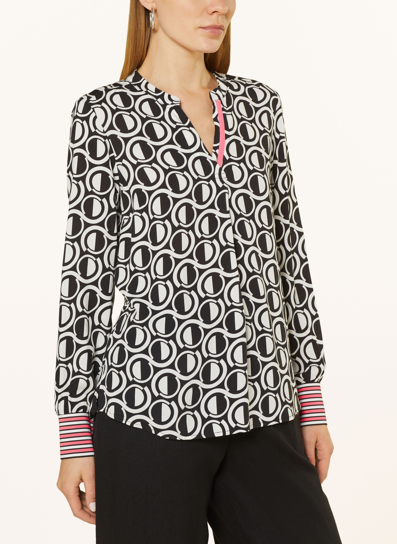 Emily VAN DEN BERGH Shirt blouse, Color: BLACK/ WHITE (Image 4)