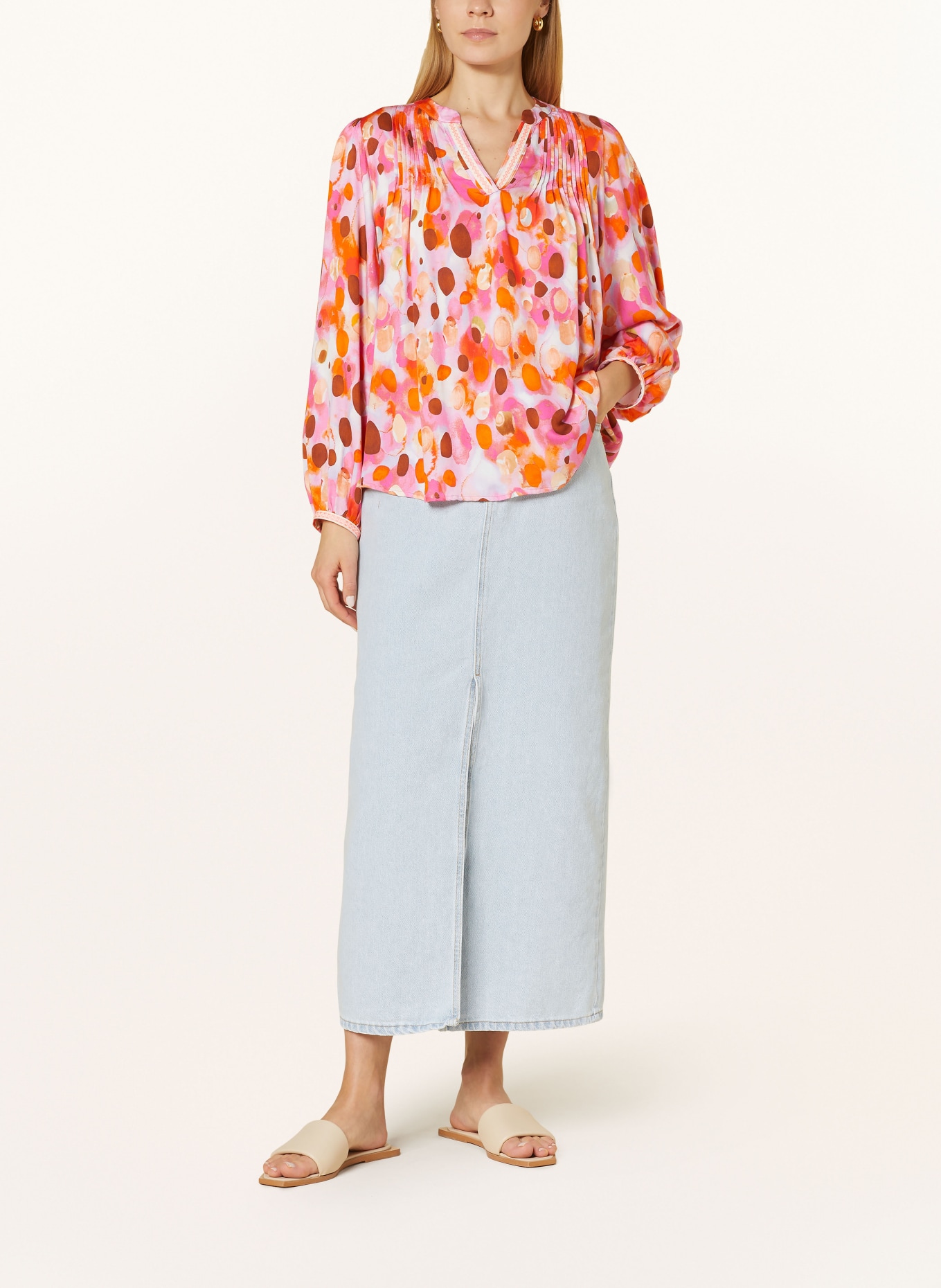 Emily VAN DEN BERGH Shirt blouse, Color: PINK/ ORANGE (Image 2)