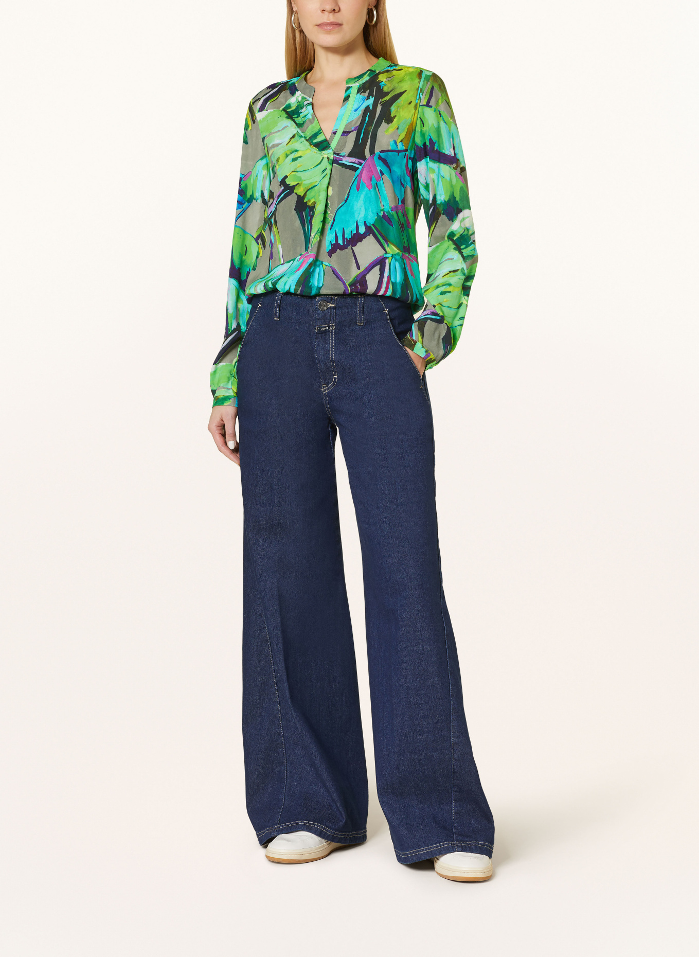 Emily VAN DEN BERGH Shirt blouse, Color: GREEN/ BLUE (Image 2)