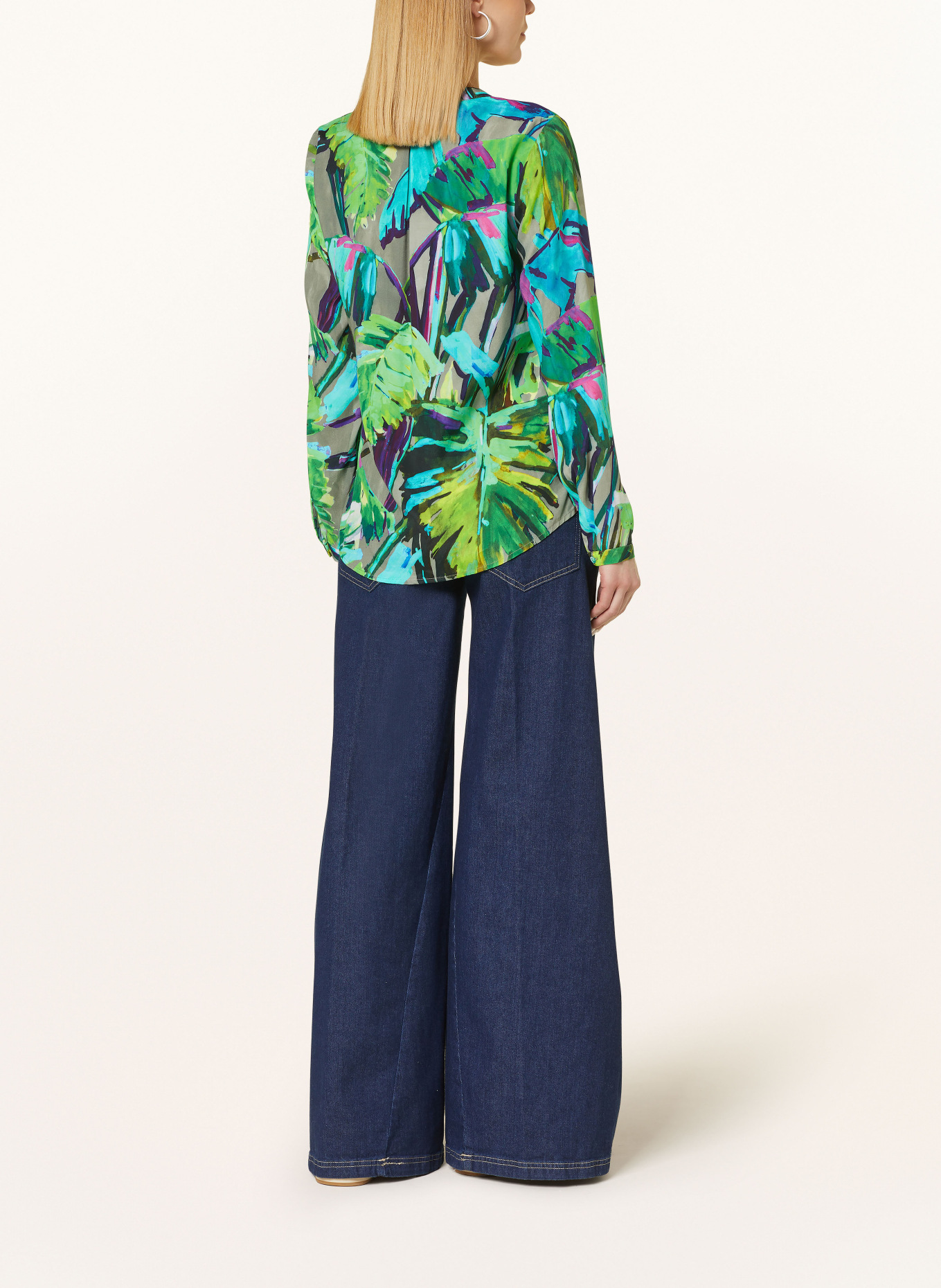 Emily VAN DEN BERGH Shirt blouse, Color: GREEN/ BLUE (Image 3)