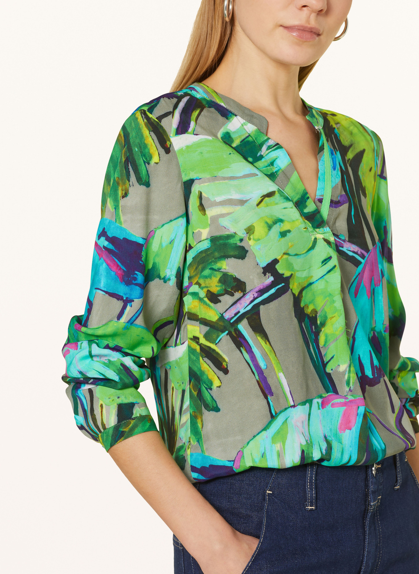 Emily VAN DEN BERGH Shirt blouse, Color: GREEN/ BLUE (Image 4)