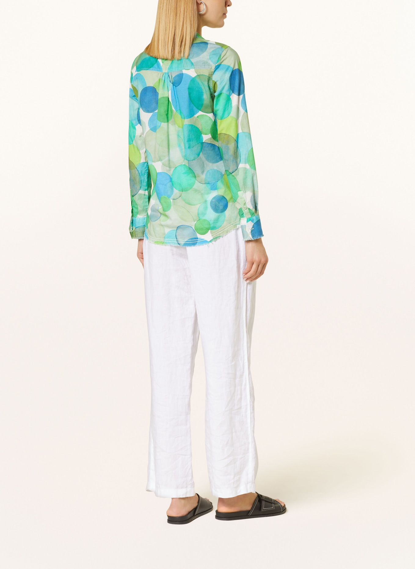 Emily VAN DEN BERGH Shirt blouse, Color: GREEN/ BLUE (Image 3)