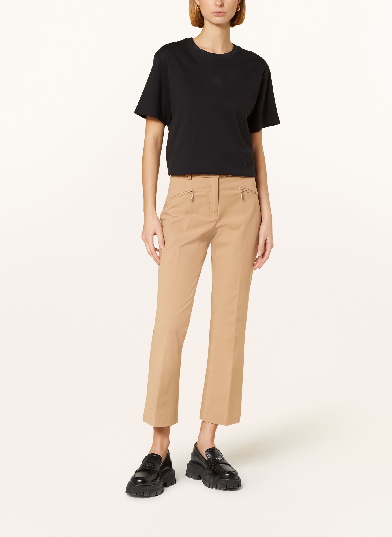pamela henson 7/8 pants, Color: BEIGE (Image 2)