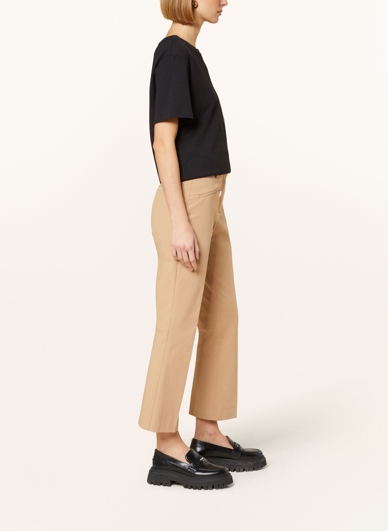 pamela henson 7/8 pants, Color: BEIGE (Image 4)