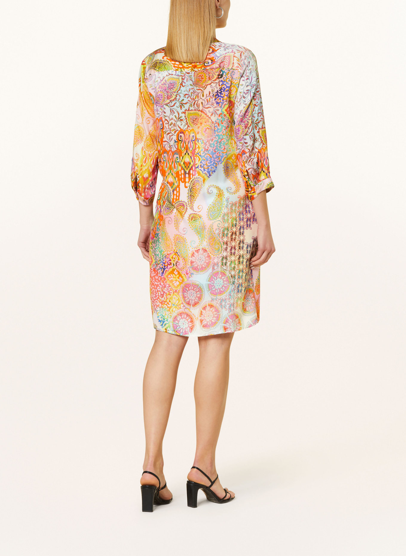 Emily VAN DEN BERGH Dress with 3/4 sleeves, Color: ORANGE/ LIGHT GREEN/ YELLOW (Image 3)