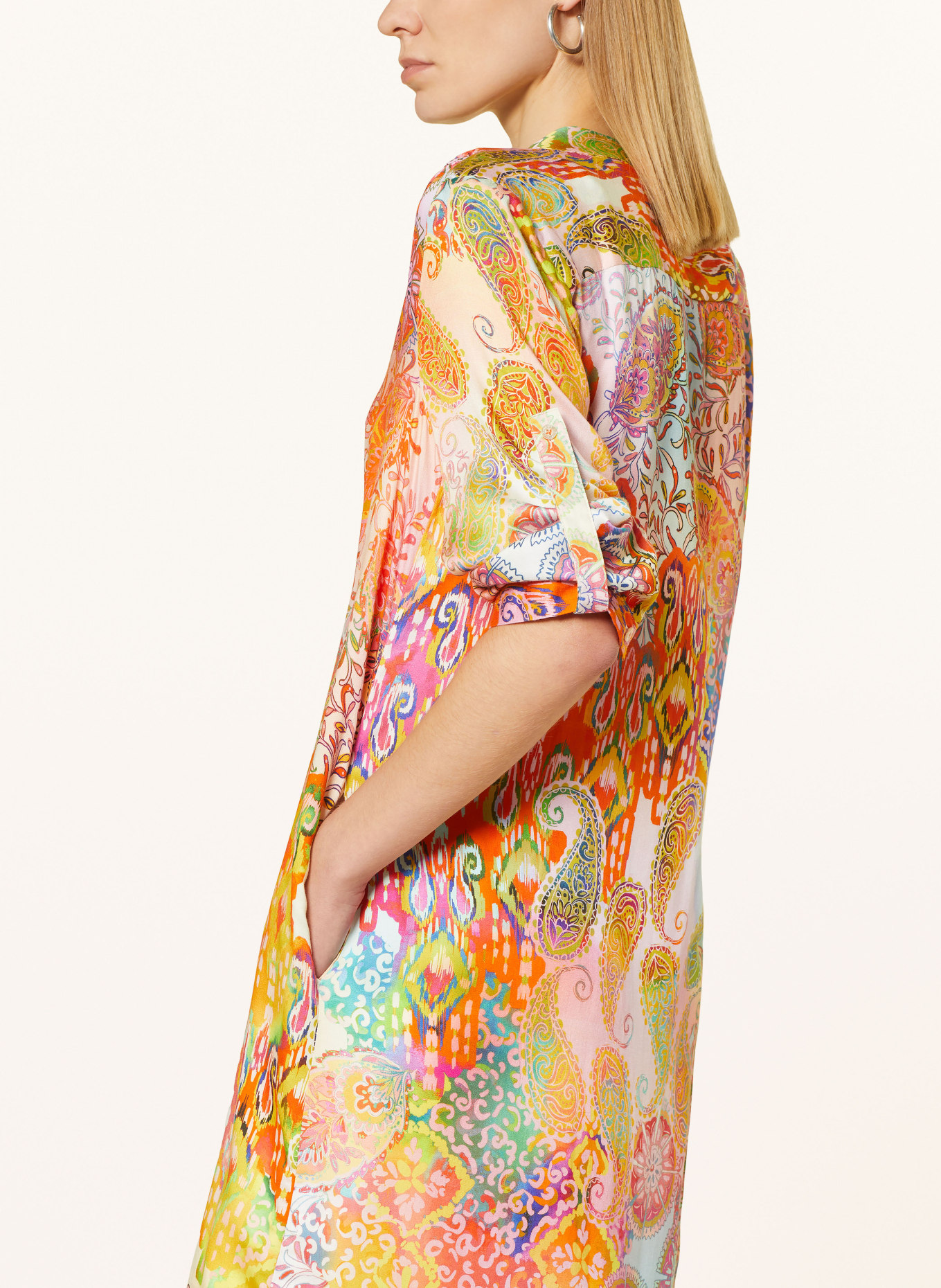 Emily VAN DEN BERGH Dress with 3/4 sleeves, Color: ORANGE/ LIGHT GREEN/ YELLOW (Image 4)