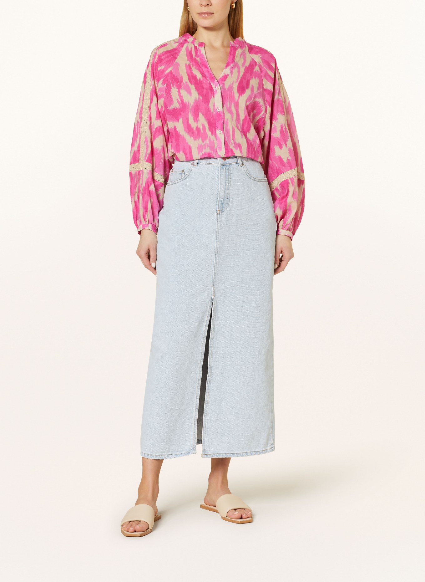 Emily VAN DEN BERGH Shirt blouse, Color: PINK/ LIGHT BROWN (Image 2)