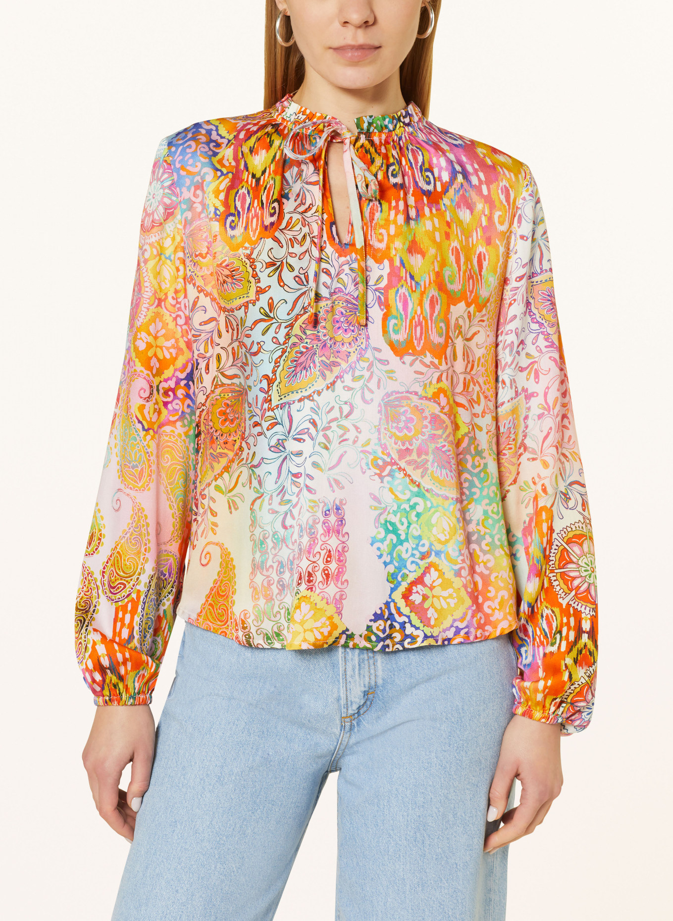 Emily VAN DEN BERGH Shirt blouse, Color: ORANGE/ LIGHT PINK/ LIGHT GREEN (Image 4)