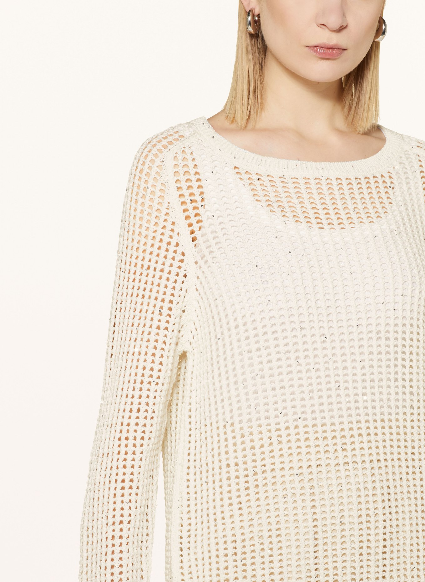 darling harbour Sweater with sequins, Color: WHITE (Image 4)
