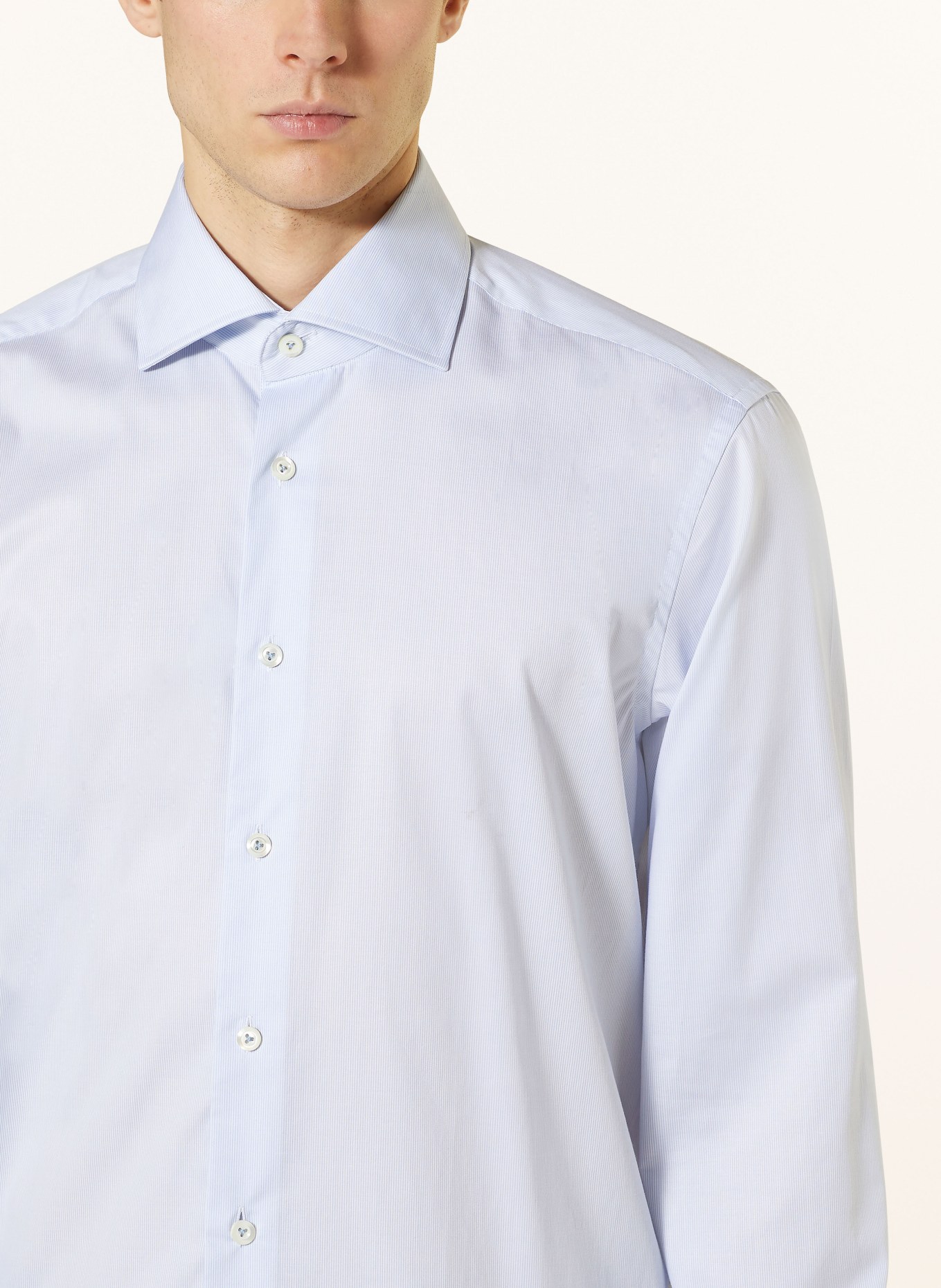 van Laack Shirt tailored fit, Color: LIGHT BLUE/ WHITE (Image 4)