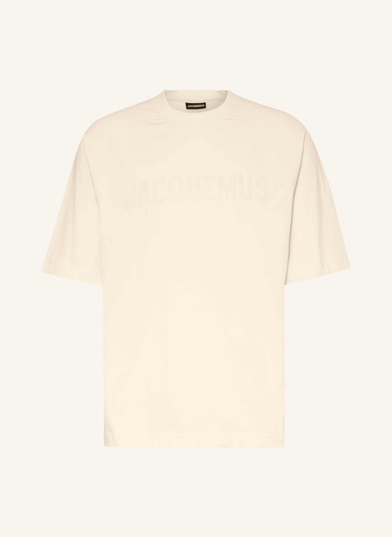 JACQUEMUS T-shirt LE TSHIRT TYPO, Kolor: BEŻOWY (Obrazek 1)