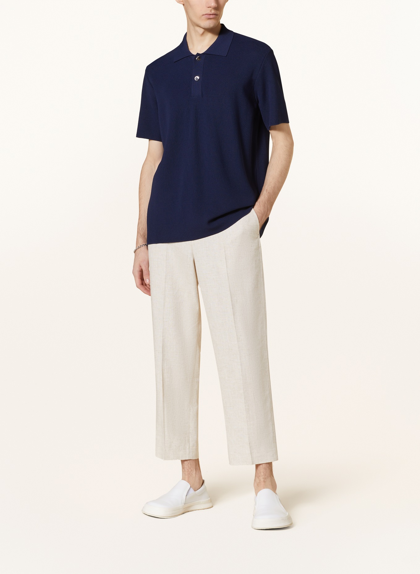 JACQUEMUS Piqué-Poloshirt LE POLO MAILLE, Farbe: DUNKELBLAU (Bild 2)