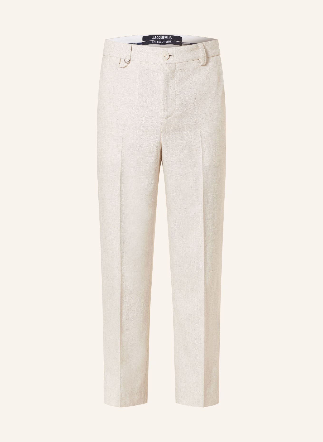 JACQUEMUS Trousers LE PANTALON CABRI regular fit with linen, Color: BEIGE (Image 1)