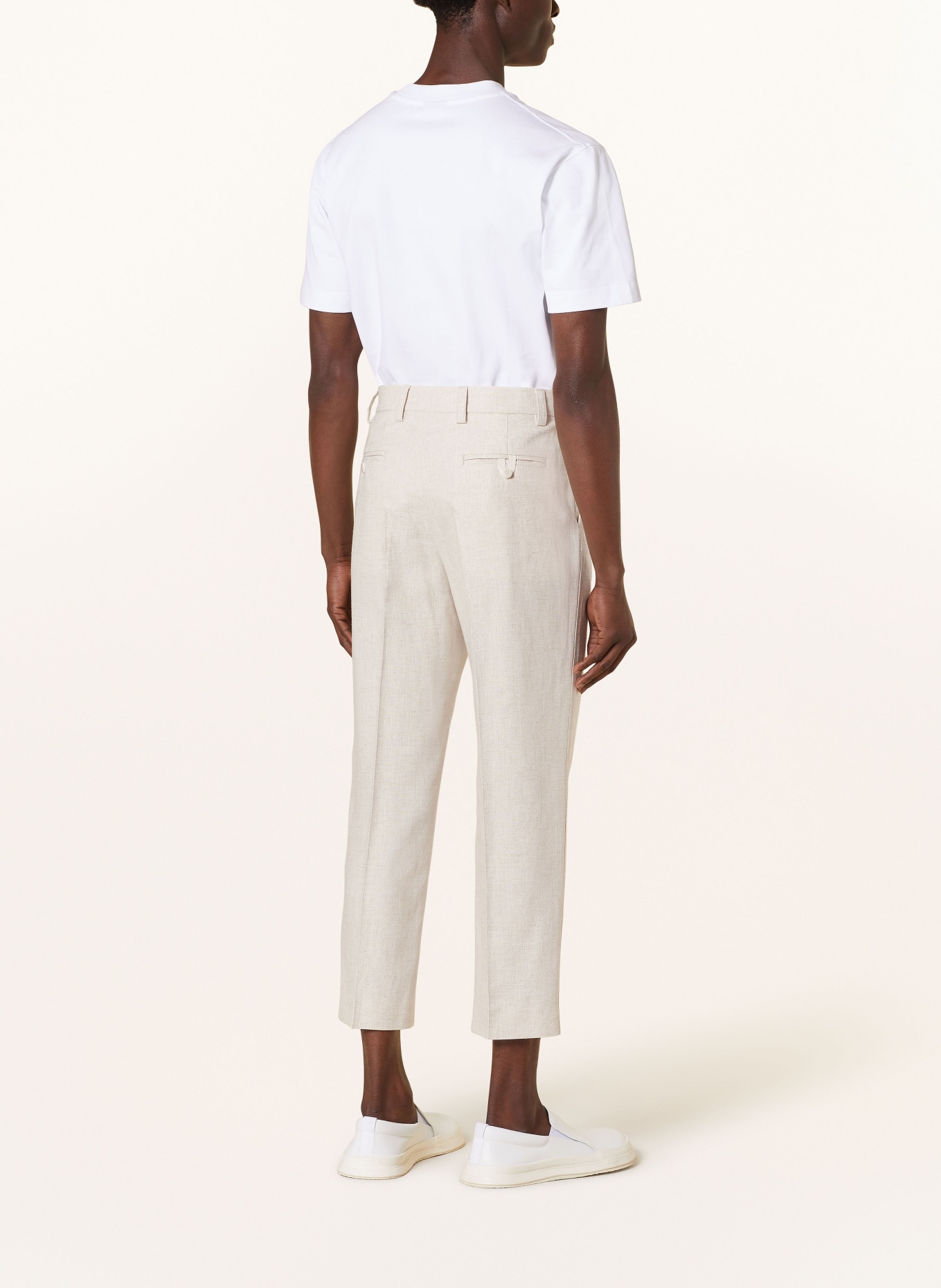 JACQUEMUS Trousers LE PANTALON CABRI regular fit with linen, Color: BEIGE (Image 4)