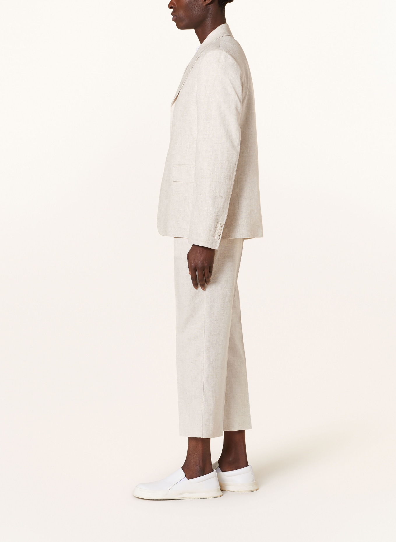 JACQUEMUS Trousers LE PANTALON CABRI regular fit with linen, Color: BEIGE (Image 5)