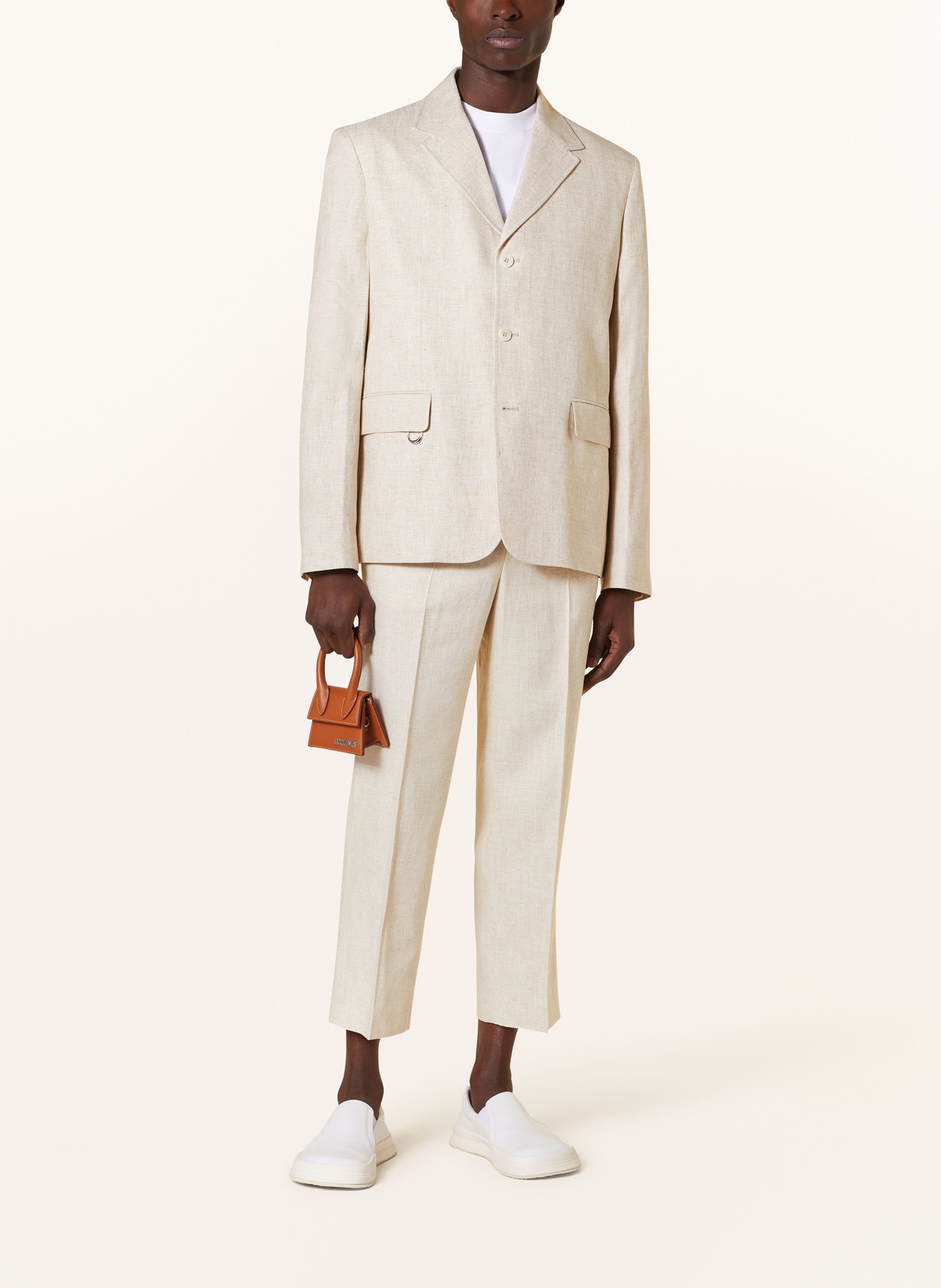 JACQUEMUS Tailored Jacket LA VESTE CABRI regular fit with linen, Color: BEIGE (Image 2)