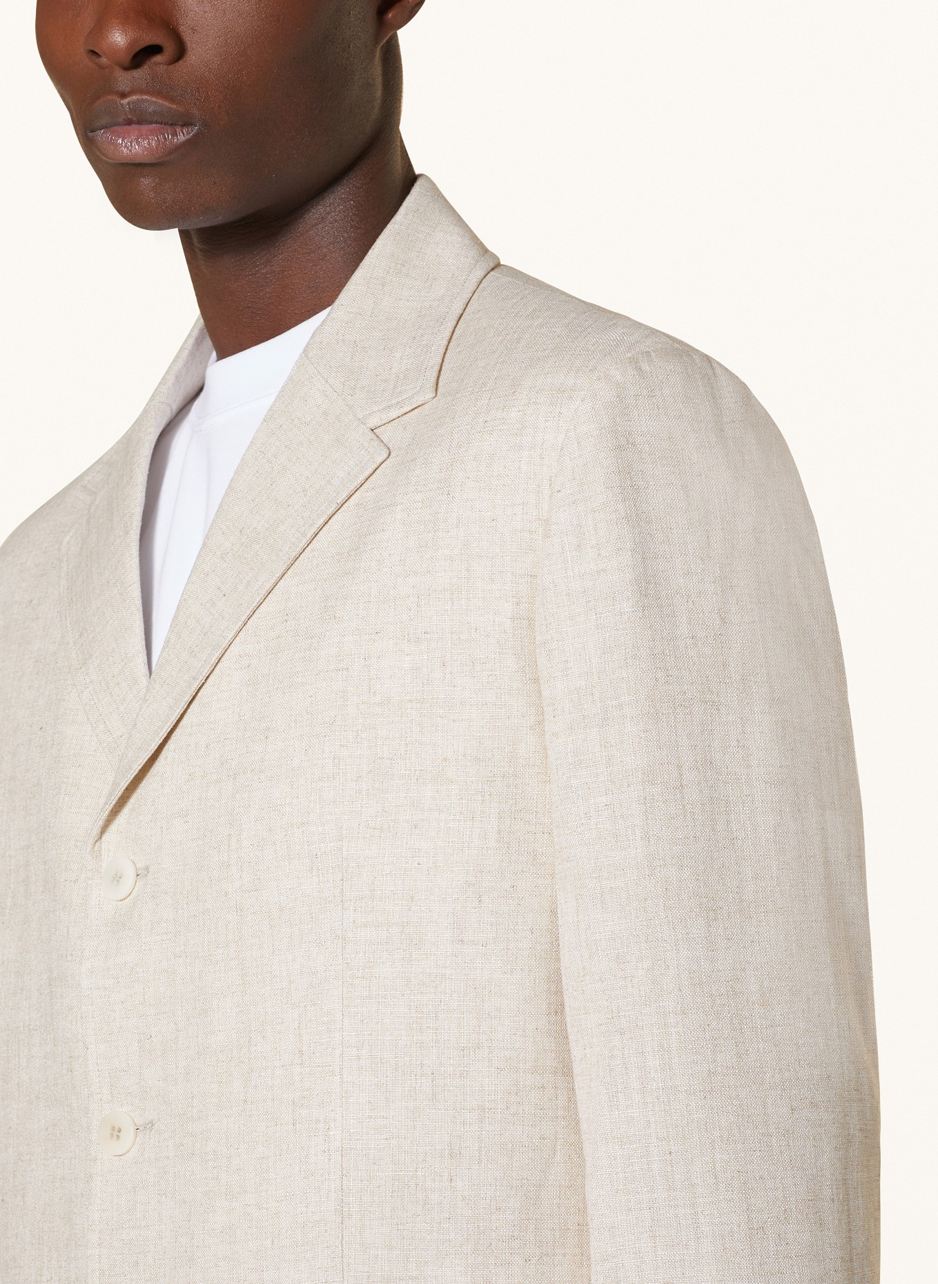JACQUEMUS Tailored Jacket LA VESTE CABRI regular fit with linen, Color: BEIGE (Image 5)