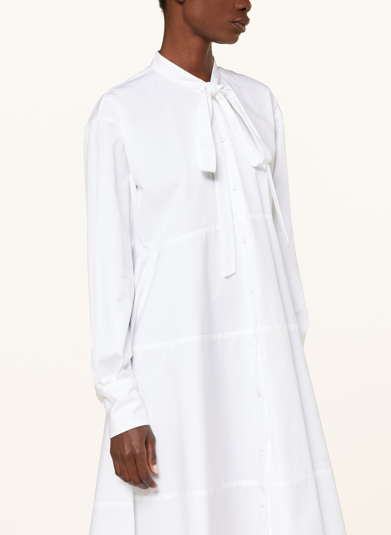 FABIANA FILIPPI Bow tie collar dress, Color: WHITE (Image 4)