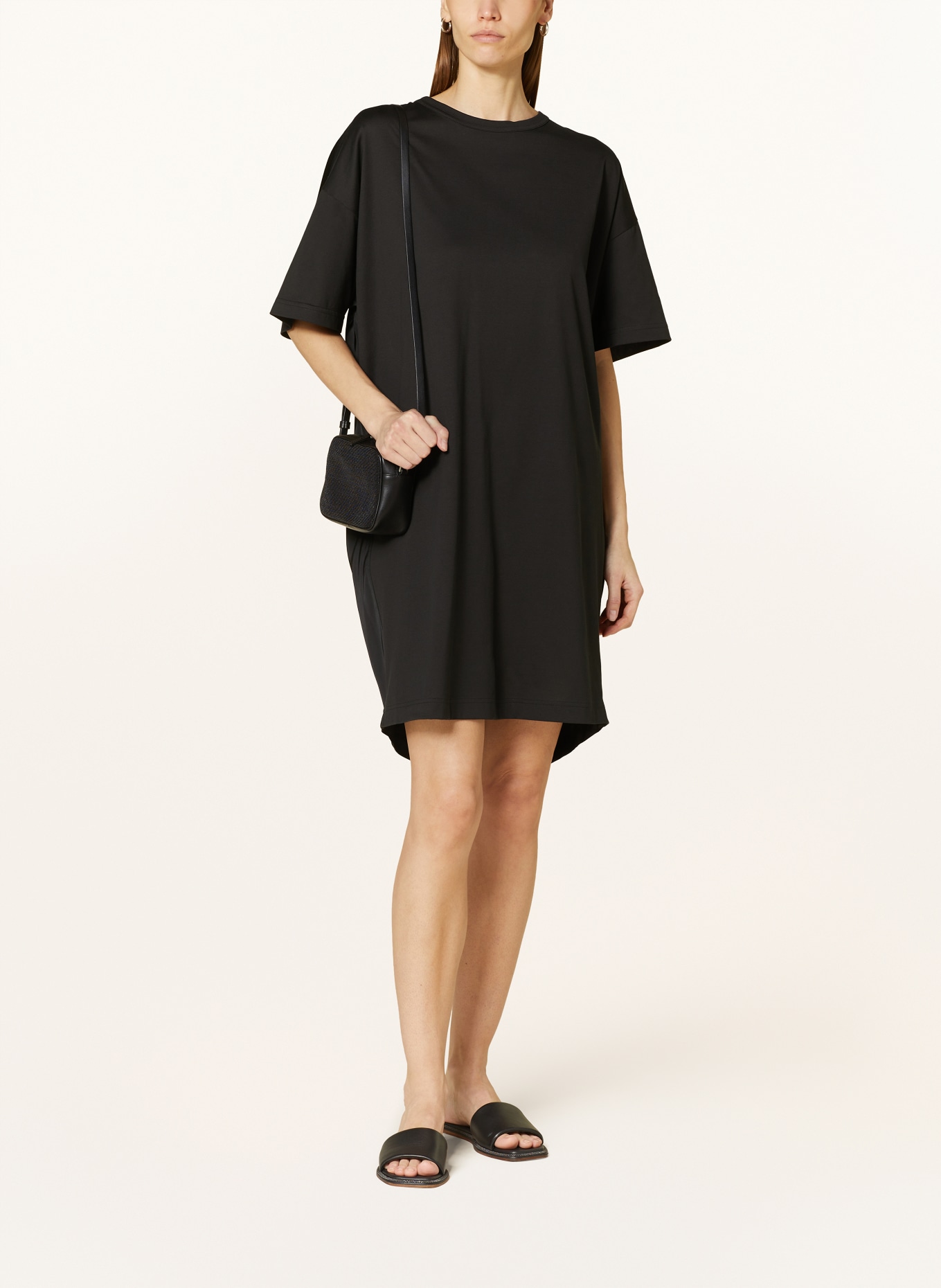 FABIANA FILIPPI Dress in mixed materials, Color: BLACK (Image 2)