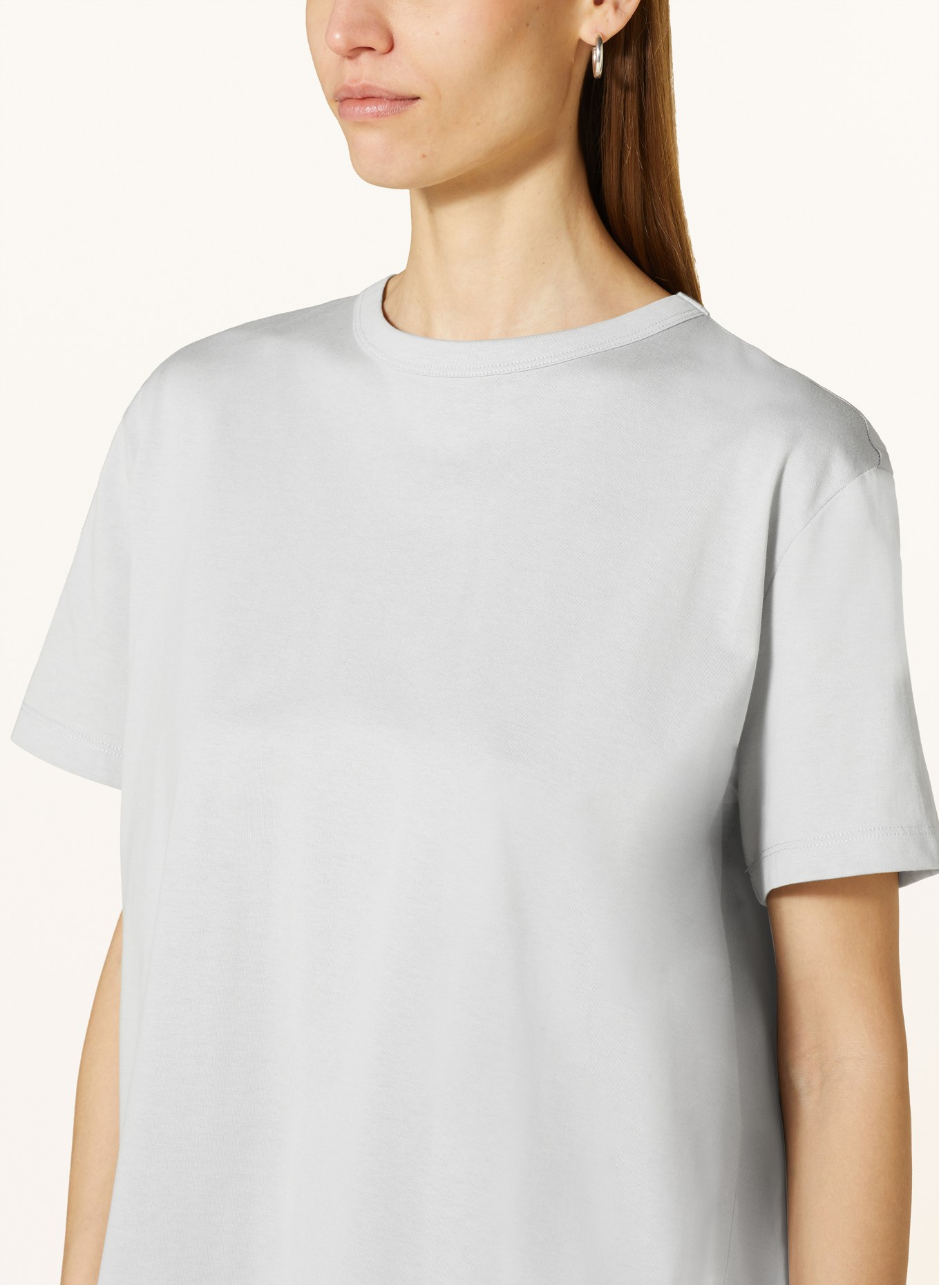 FABIANA FILIPPI T-Shirt im Materialmix, Farbe: GRAU (Bild 4)
