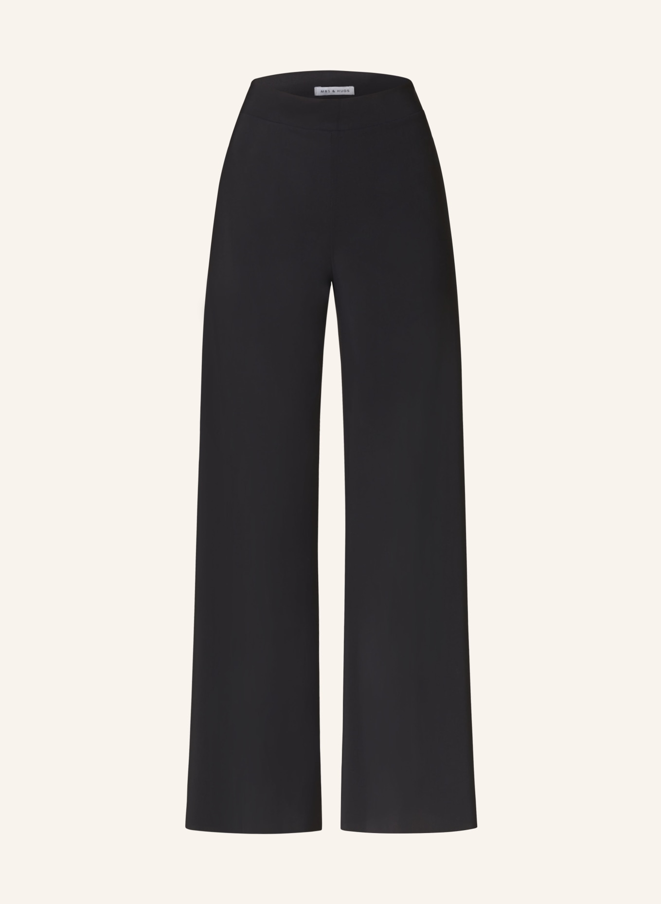 MRS & HUGS Wide leg trousers made of jersey, Color: BLACK (Image 1)