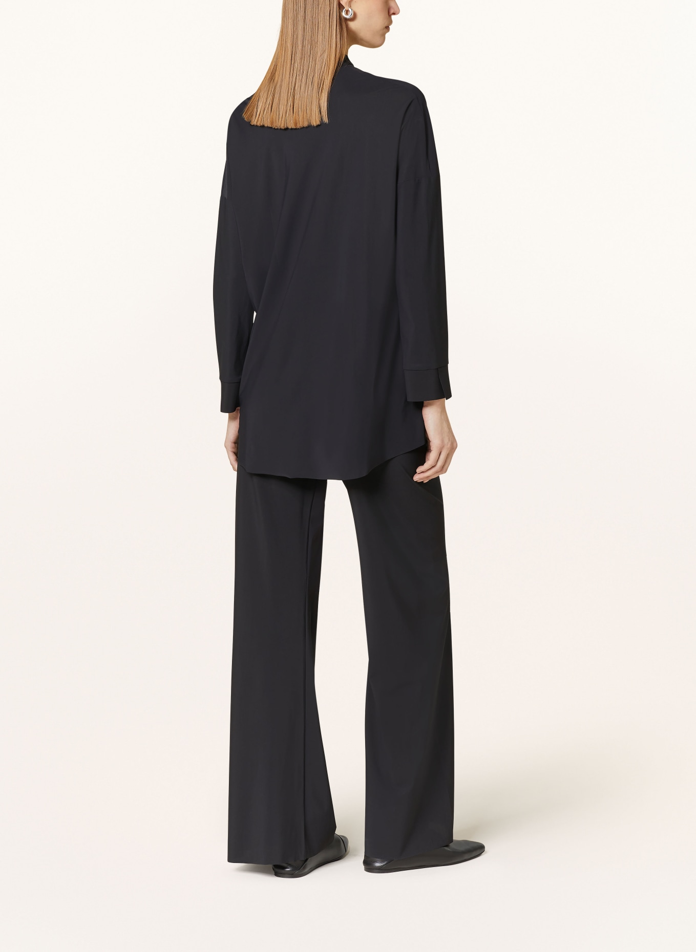 MRS & HUGS Wide leg trousers made of jersey, Color: BLACK (Image 3)