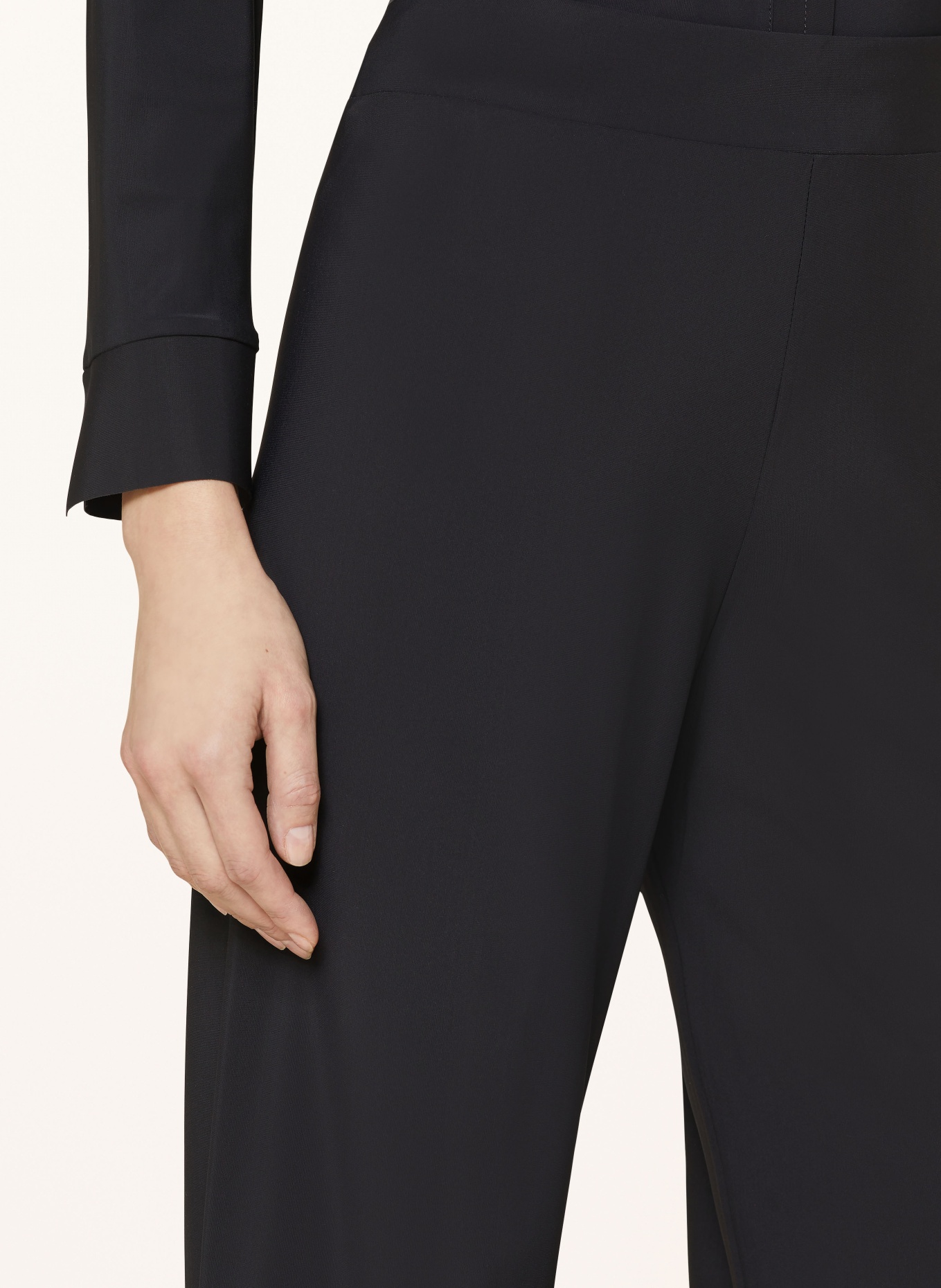 MRS & HUGS Wide leg trousers made of jersey, Color: BLACK (Image 5)