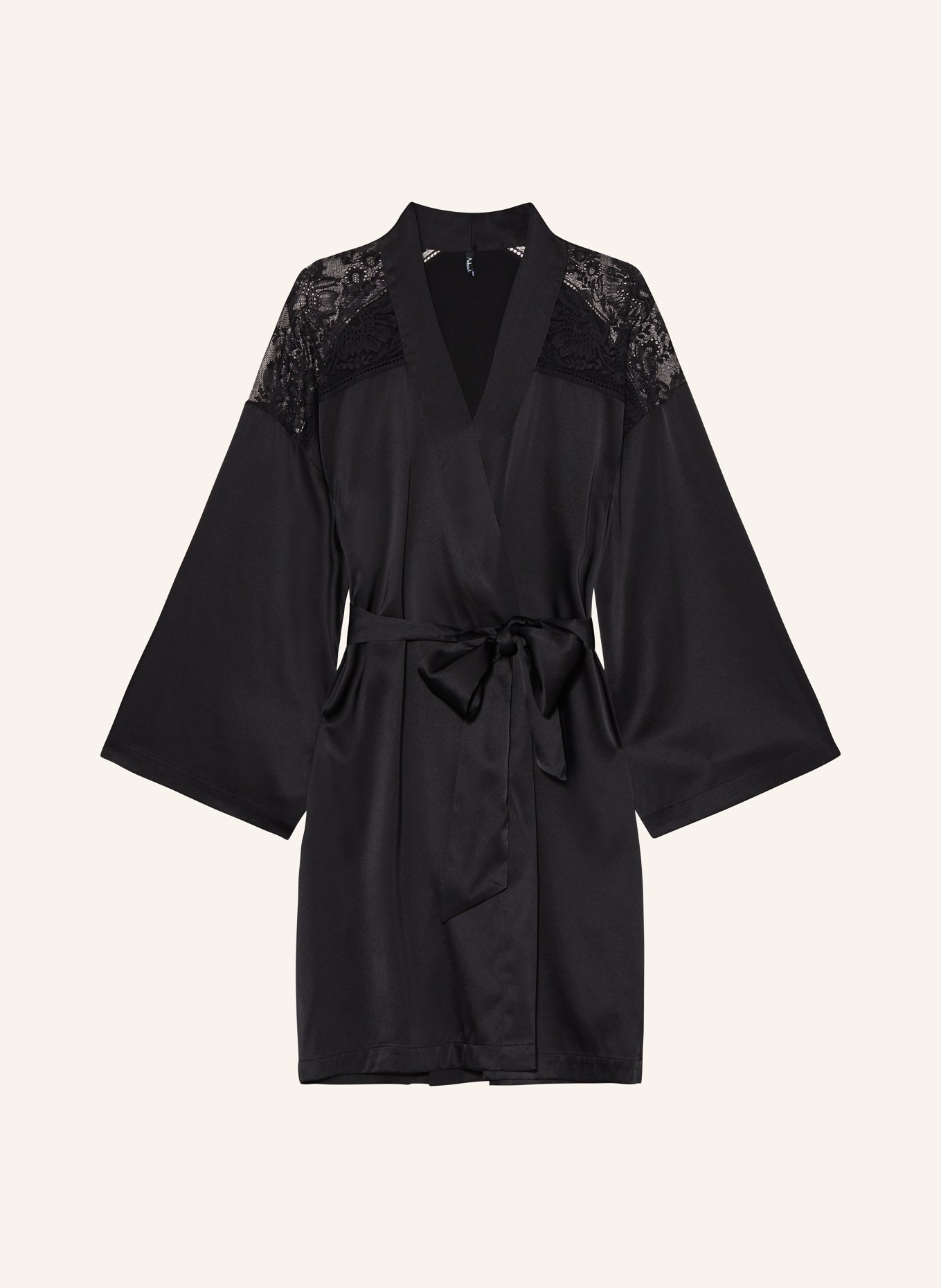 Aubade Women's kimono MIDNIGHT WHISPER made of silk, Color: BLACK (Image 1)