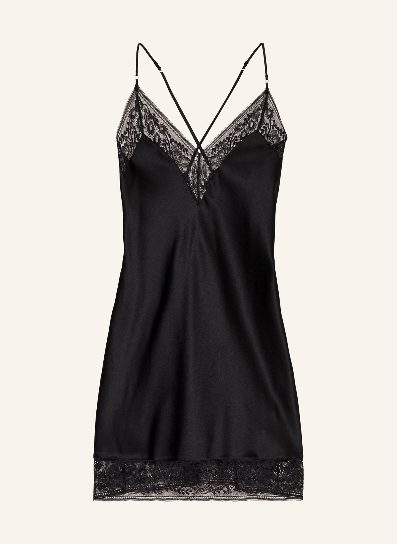 Aubade Nightgown MIDNIGHT WHISPER made of silk, Color: BLACK (Image 1)