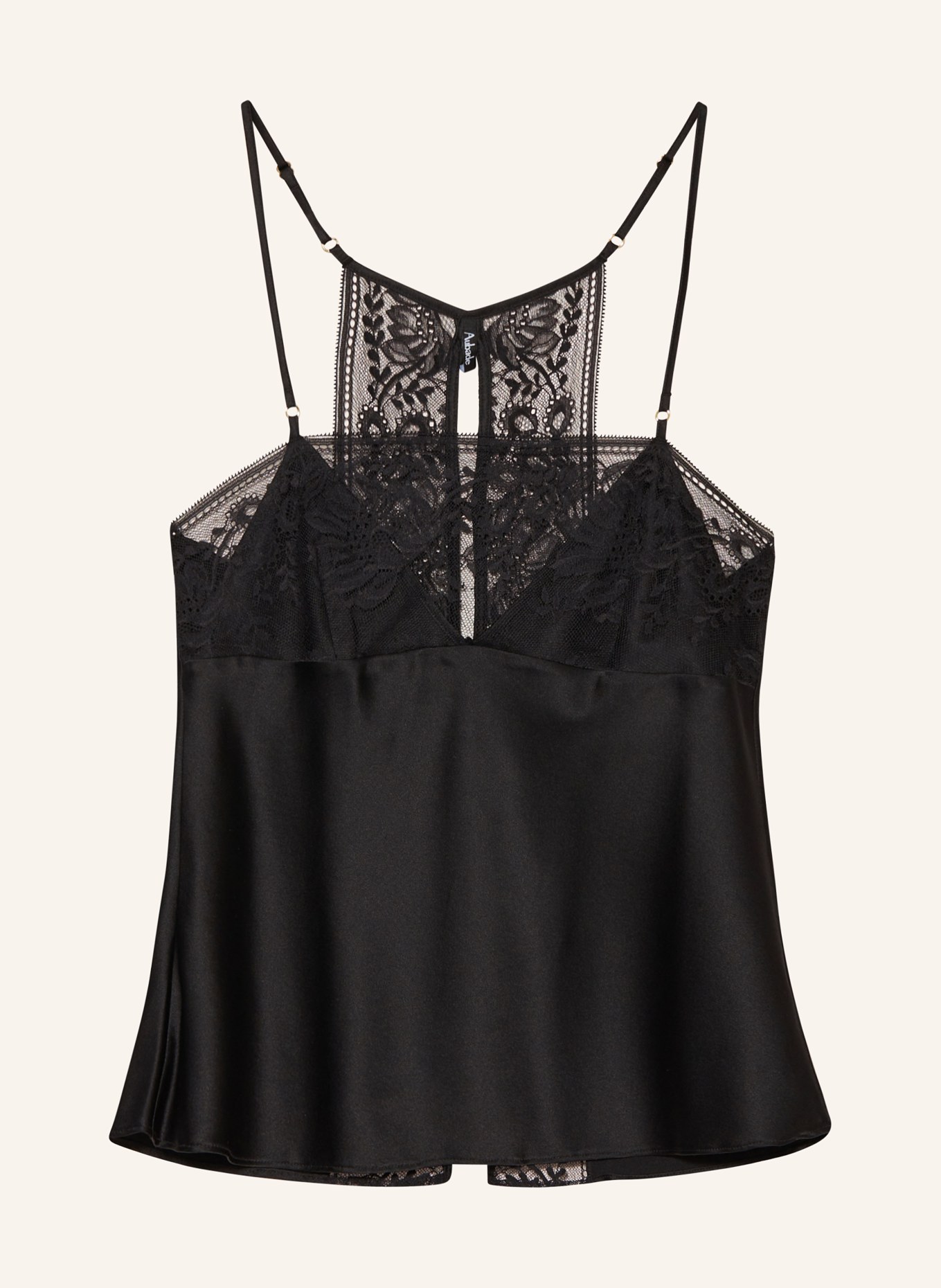 Aubade Pajama top MIDNIGHT WHISPER made of silk, Color: BLACK (Image 1)