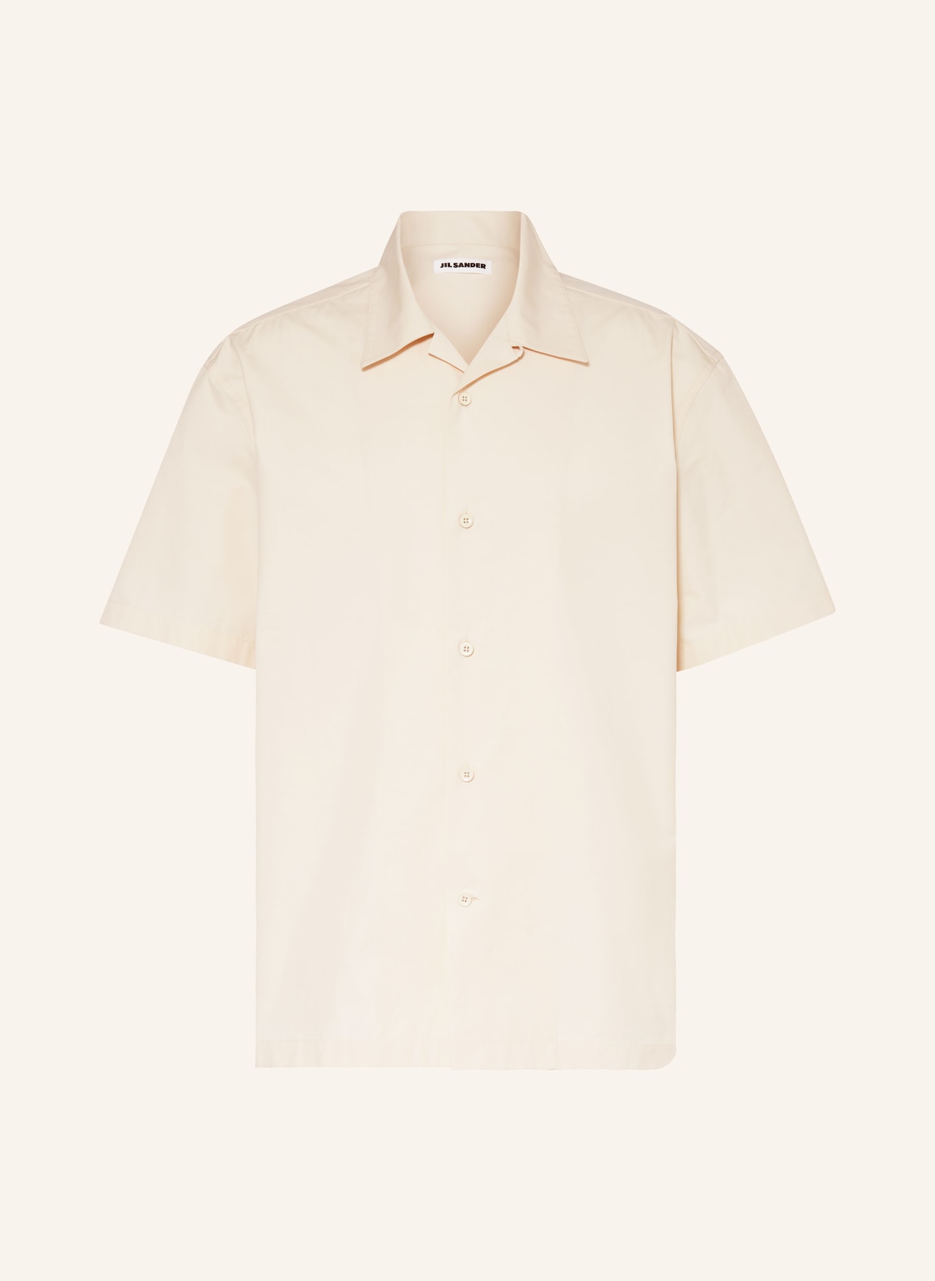 JIL SANDER Koszula z krótkim rękawem comfort fit, Kolor: JASNOBRĄZOWY (Obrazek 1)