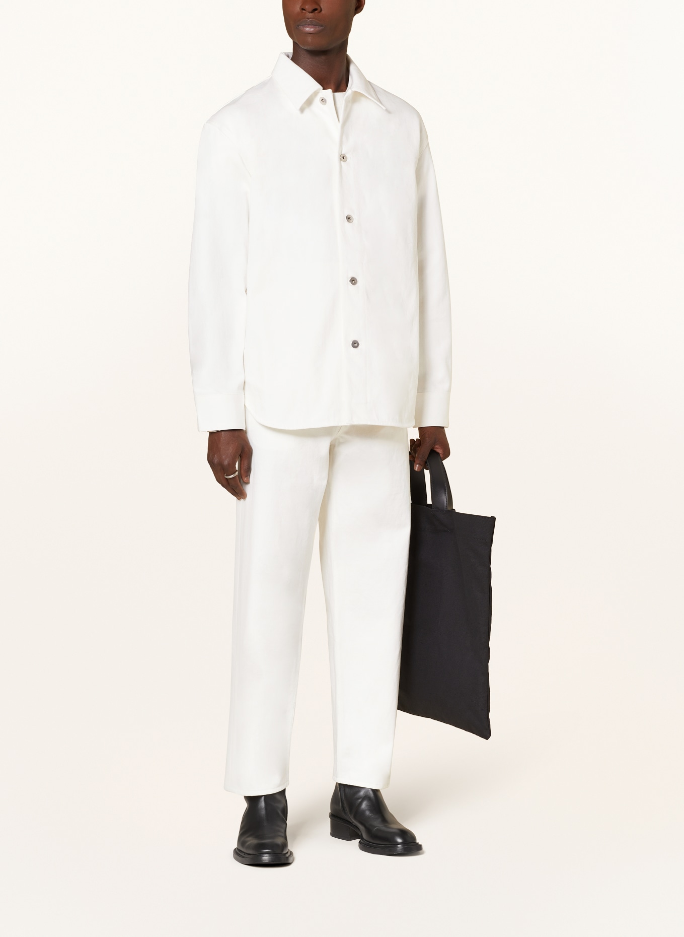 JIL SANDER Denim overshirt, Color: WHITE (Image 2)