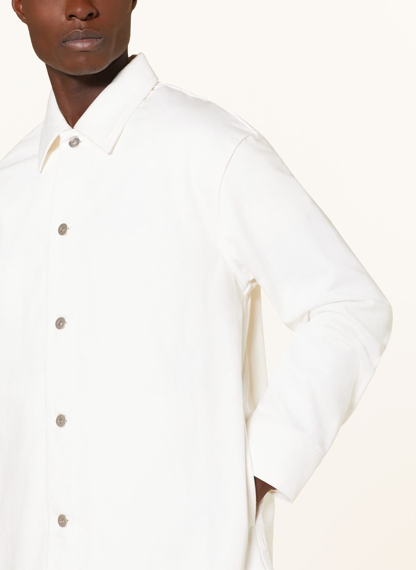JIL SANDER Denim overshirt, Color: WHITE (Image 4)