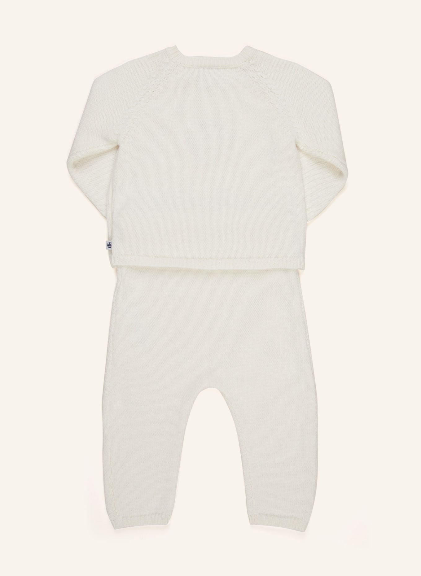 PETIT BATEAU Set MABCOAT: Pullover und Strickhose, Farbe: CREME/ ROT (Bild 2)