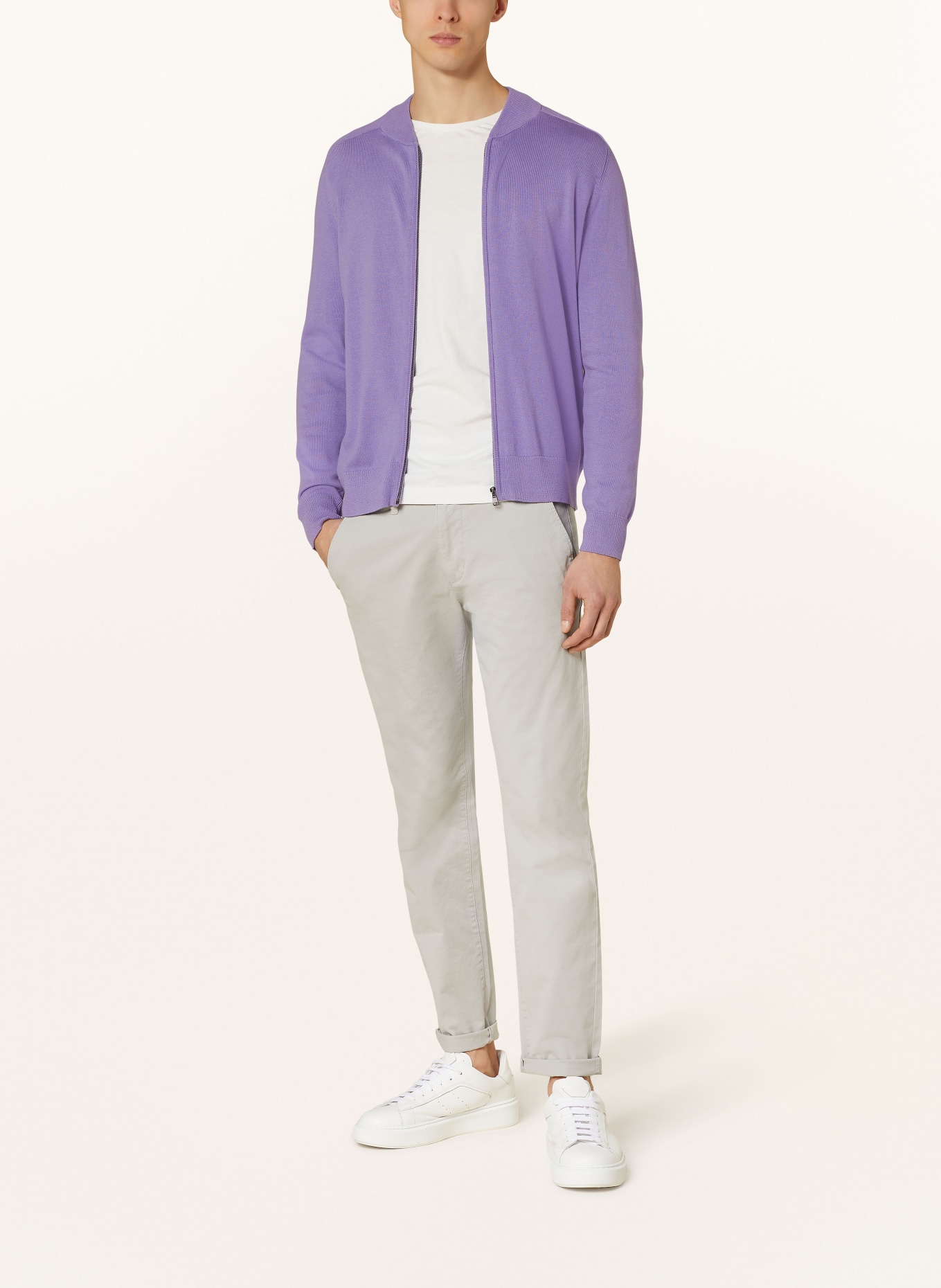 STROKESMAN'S Pletený kardigan: FIALOVÁ