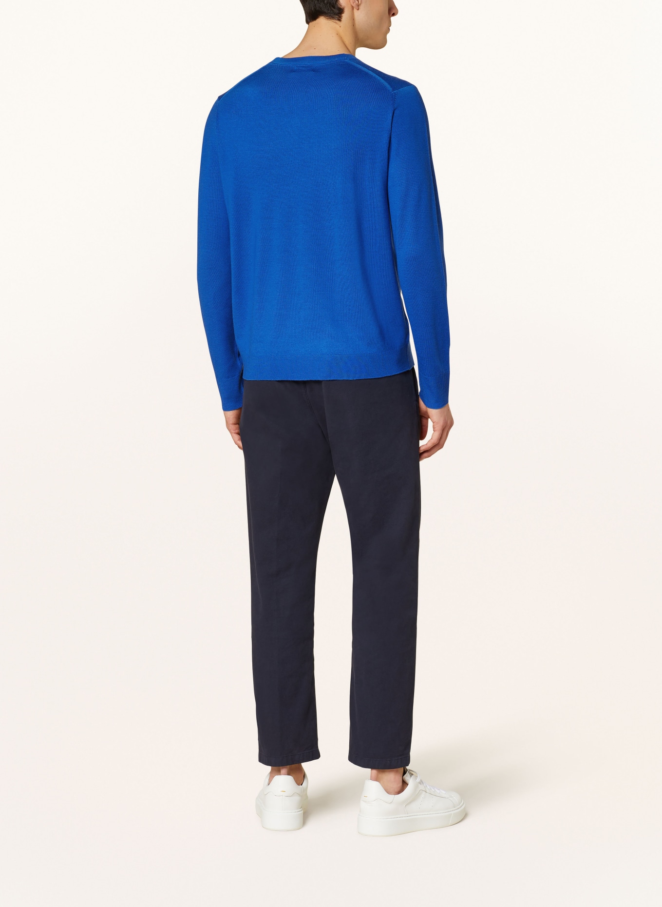STROKESMAN'S Pullover aus Merinowolle: BLAU