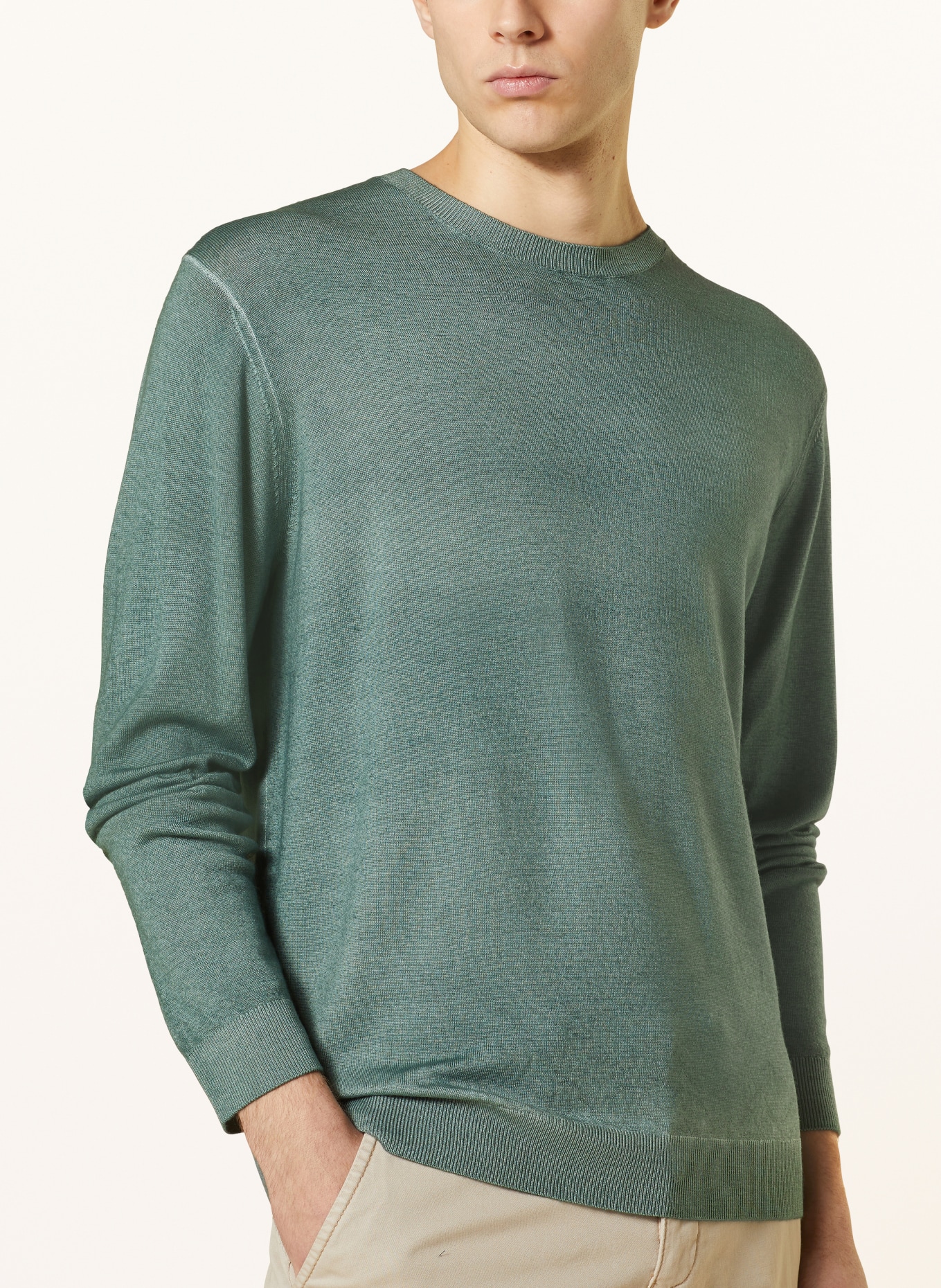 STROKESMAN'S Sweater, Color: OLIVE (Image 4)