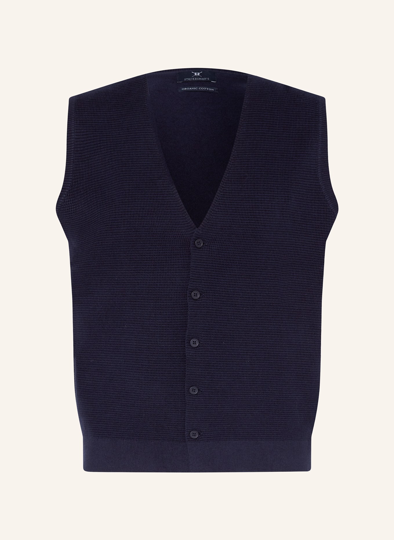 STROKESMAN'S Knit vest, Color: 1 NAVY (Image 1)