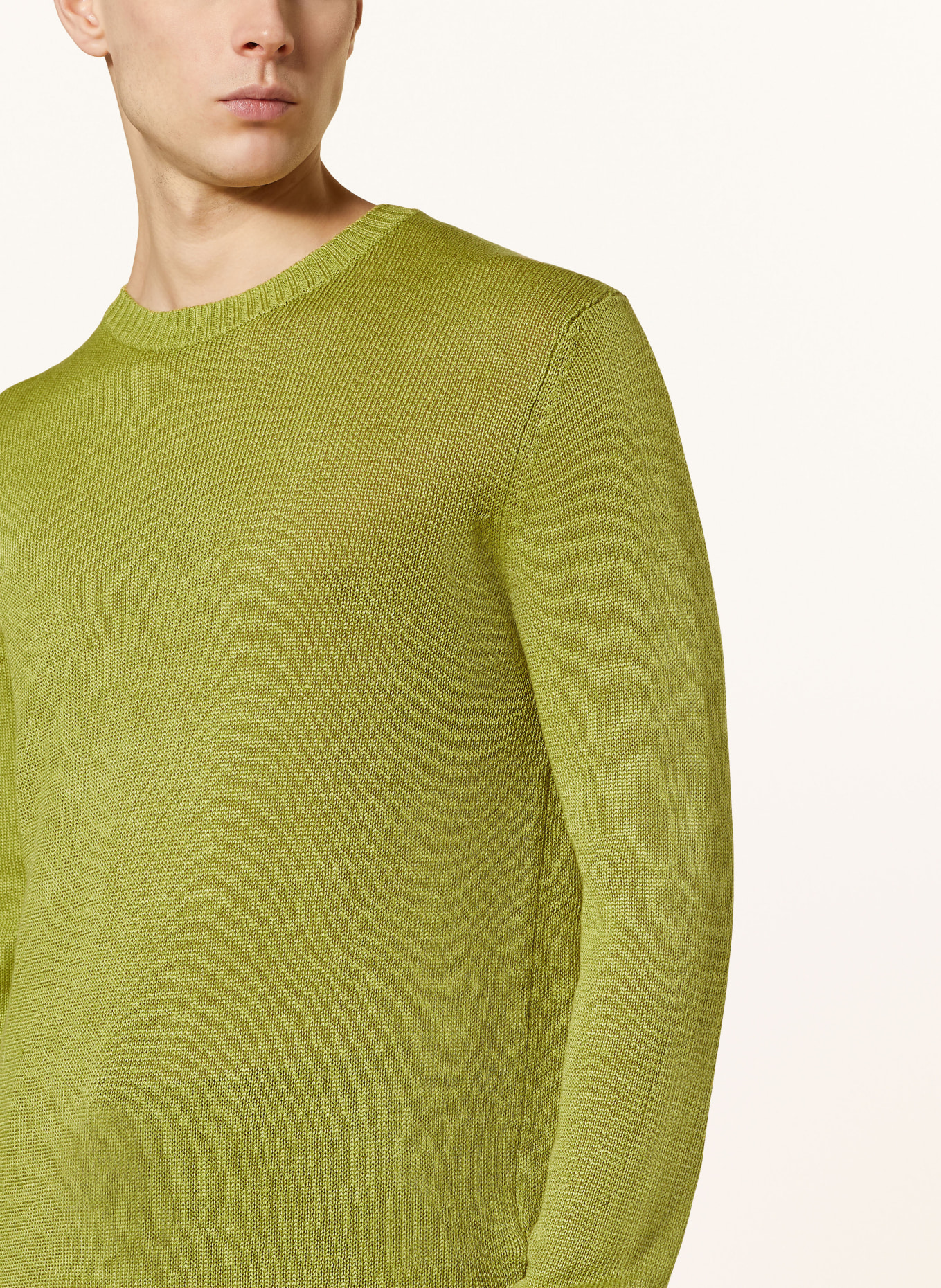 PAUL Linen sweater, Color: GREEN (Image 4)